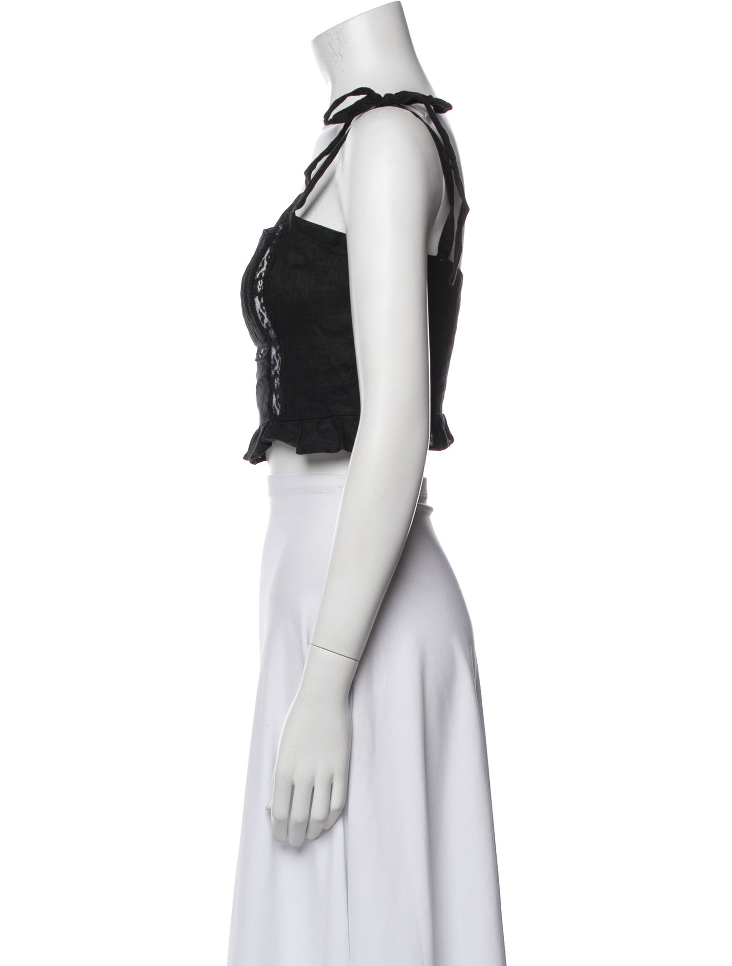 Reformation Square Neckline Sleeveless Crop Top