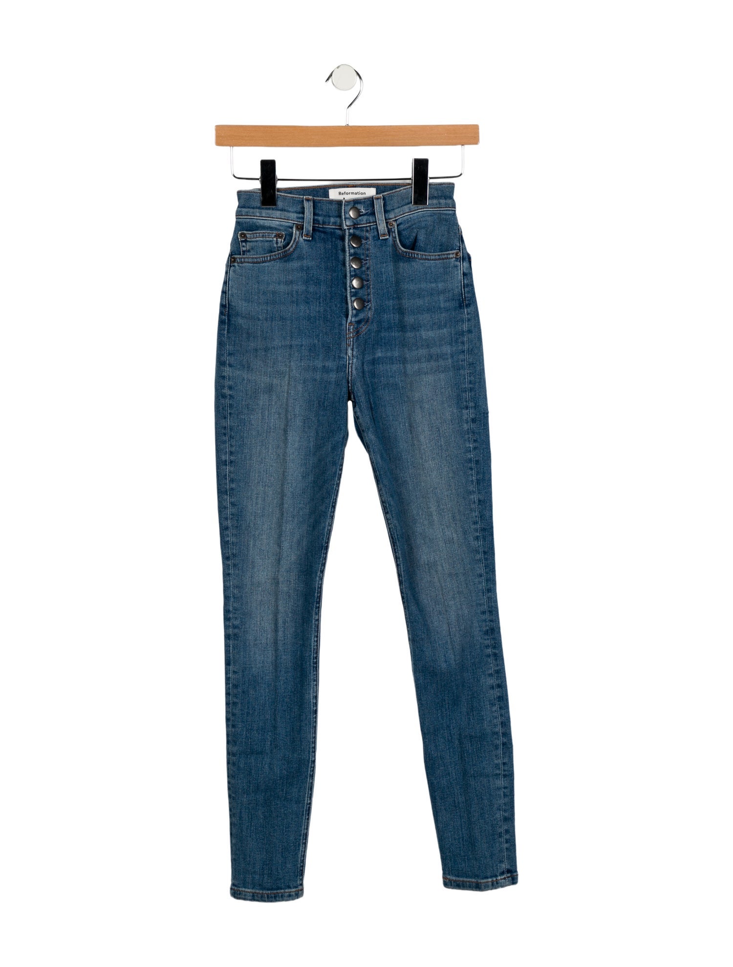 Reformation Mid-Rise Skinny Leg Jeans