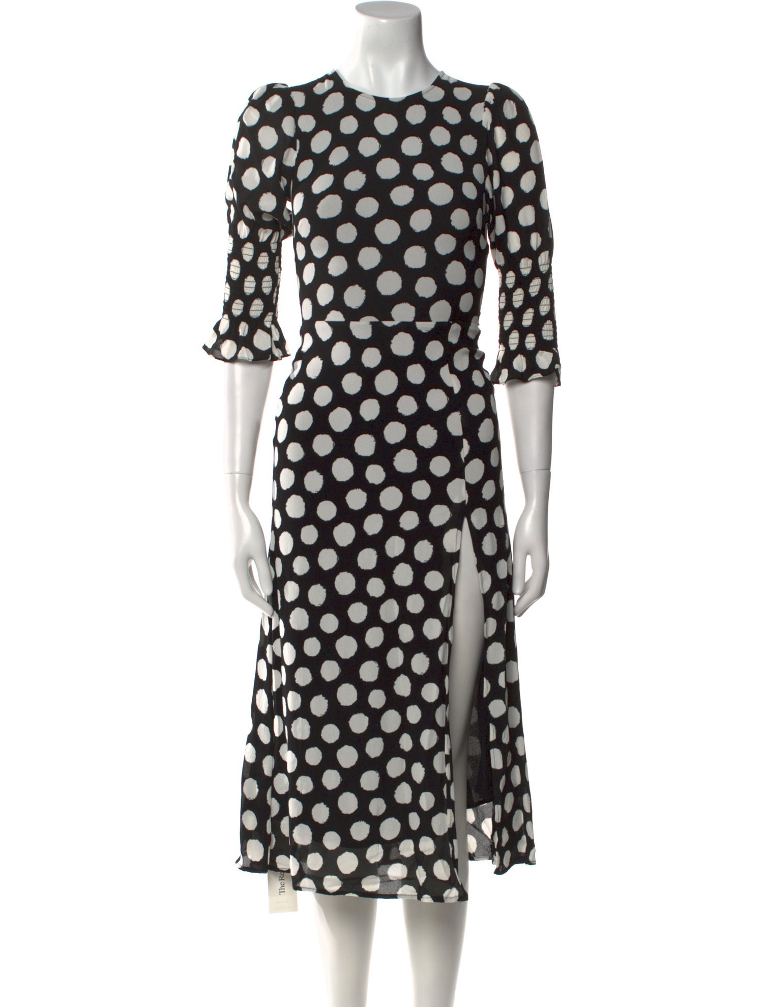 Reformation Polka Dot Print Midi Length Dress