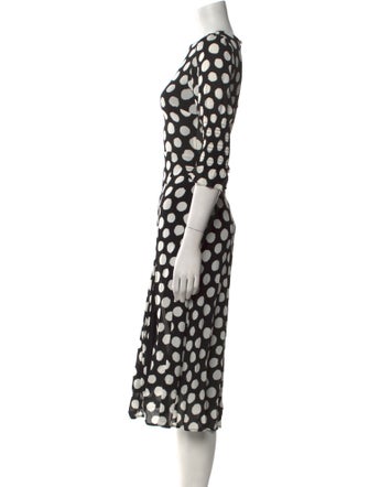 Reformation Polka Dot Print Midi Length Dress