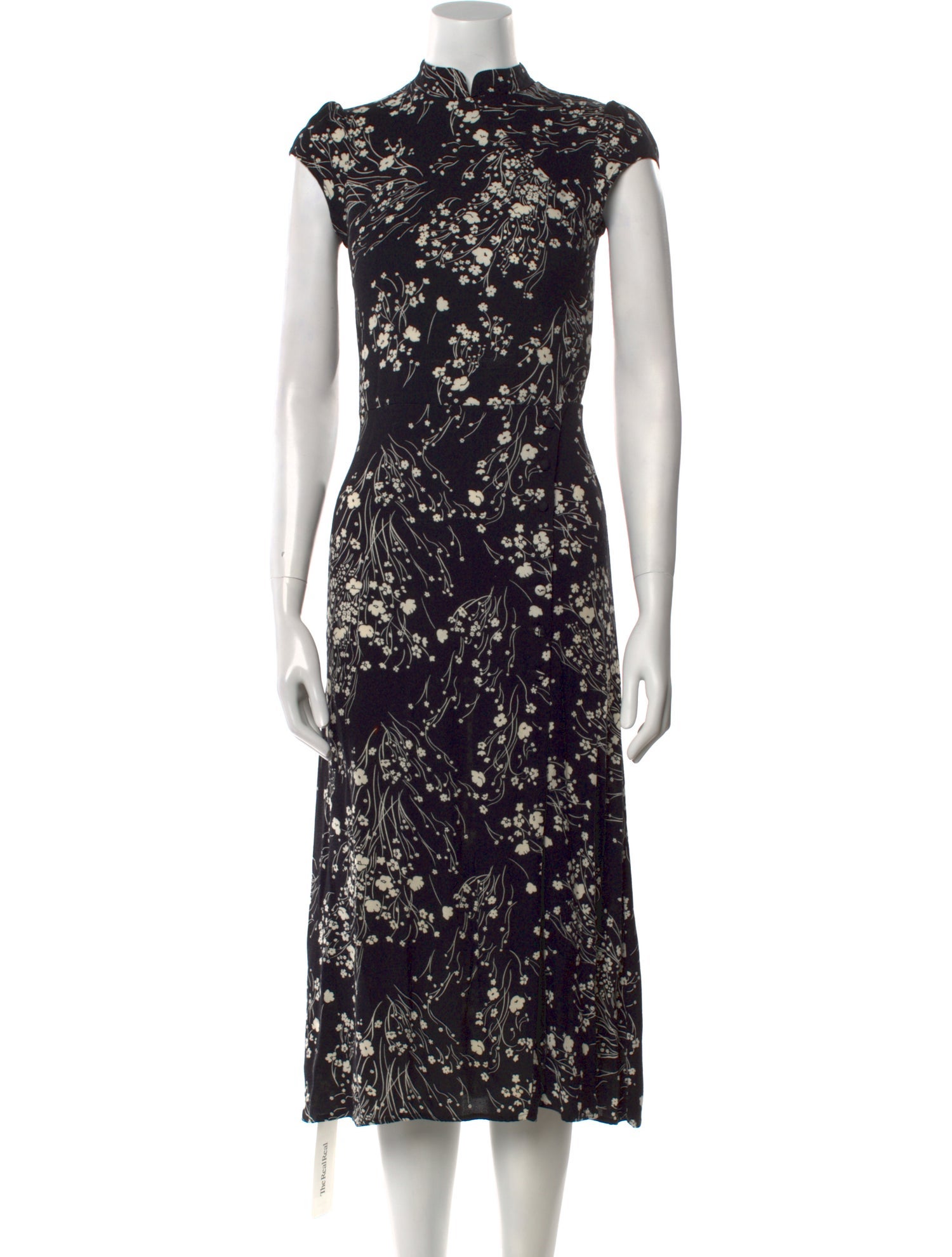 Reformation Floral Print Midi Length Dress