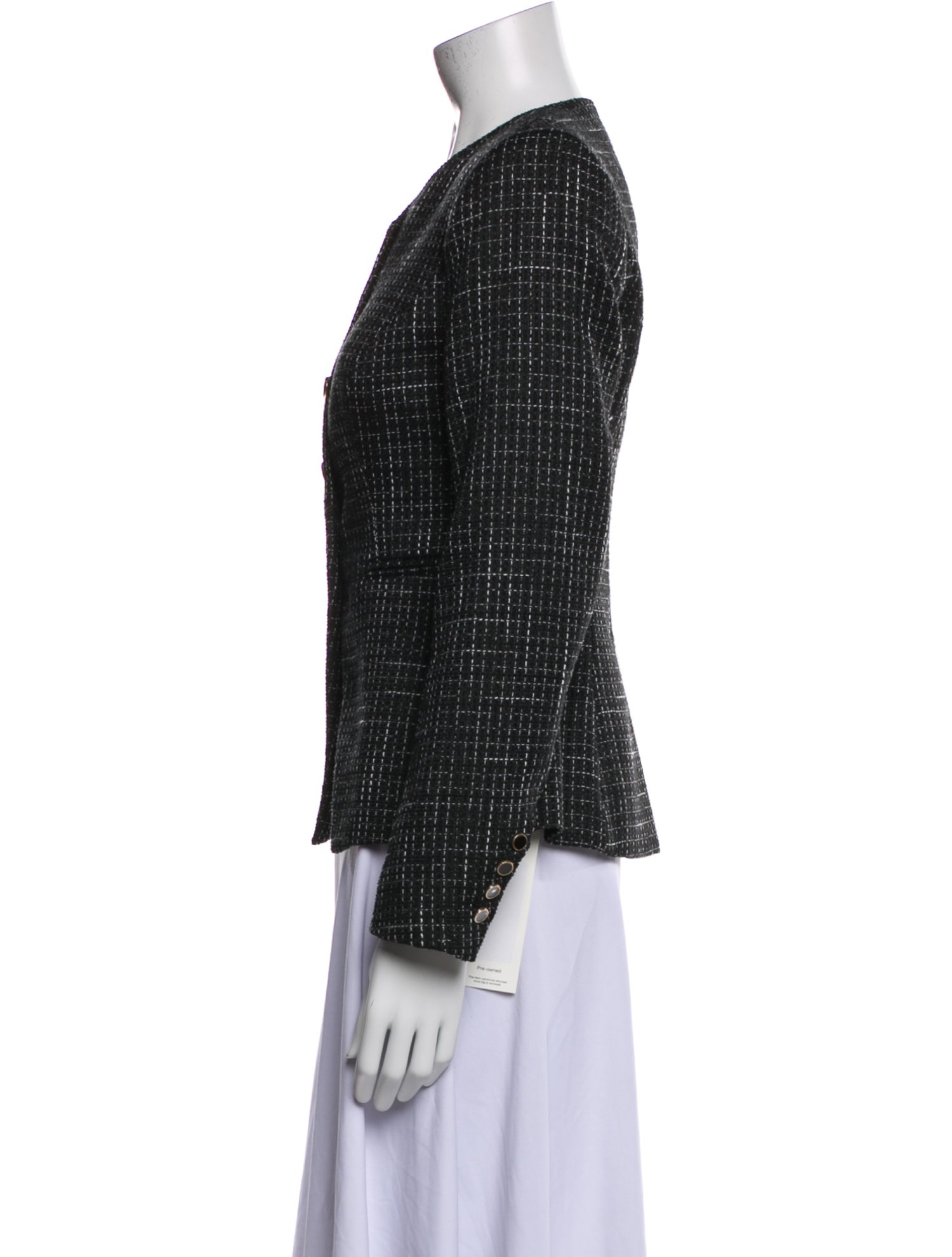Reformation Tweed Pattern Evening Jacket