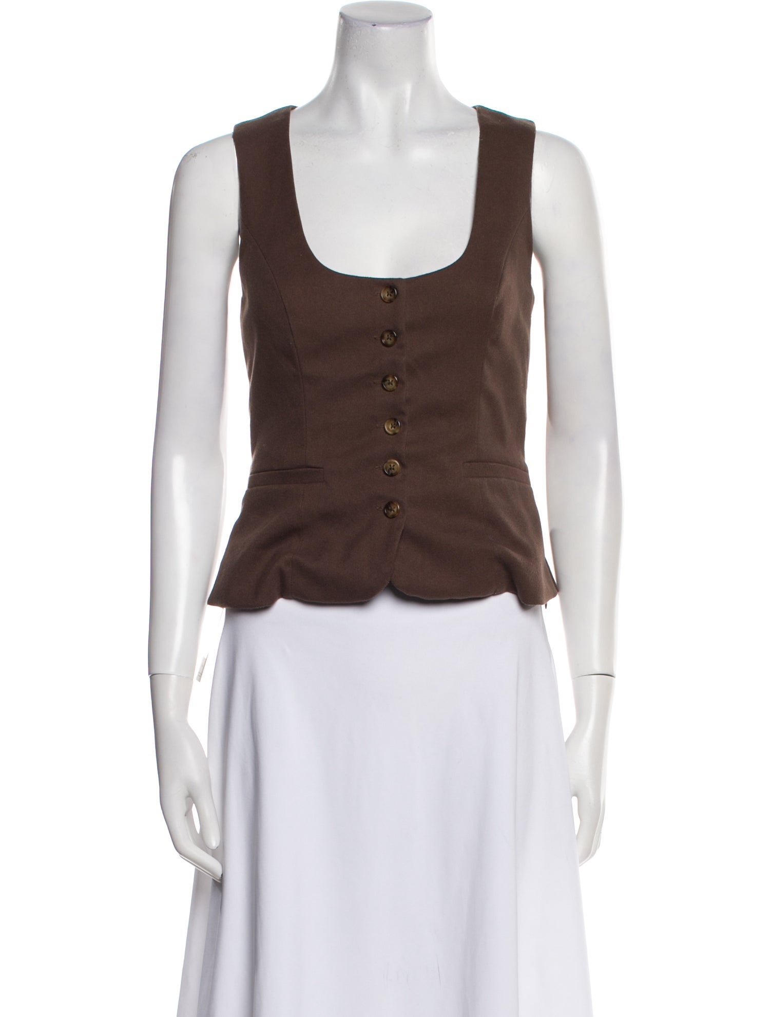 Reformation Scoop Neck Sleeveless Crop Top