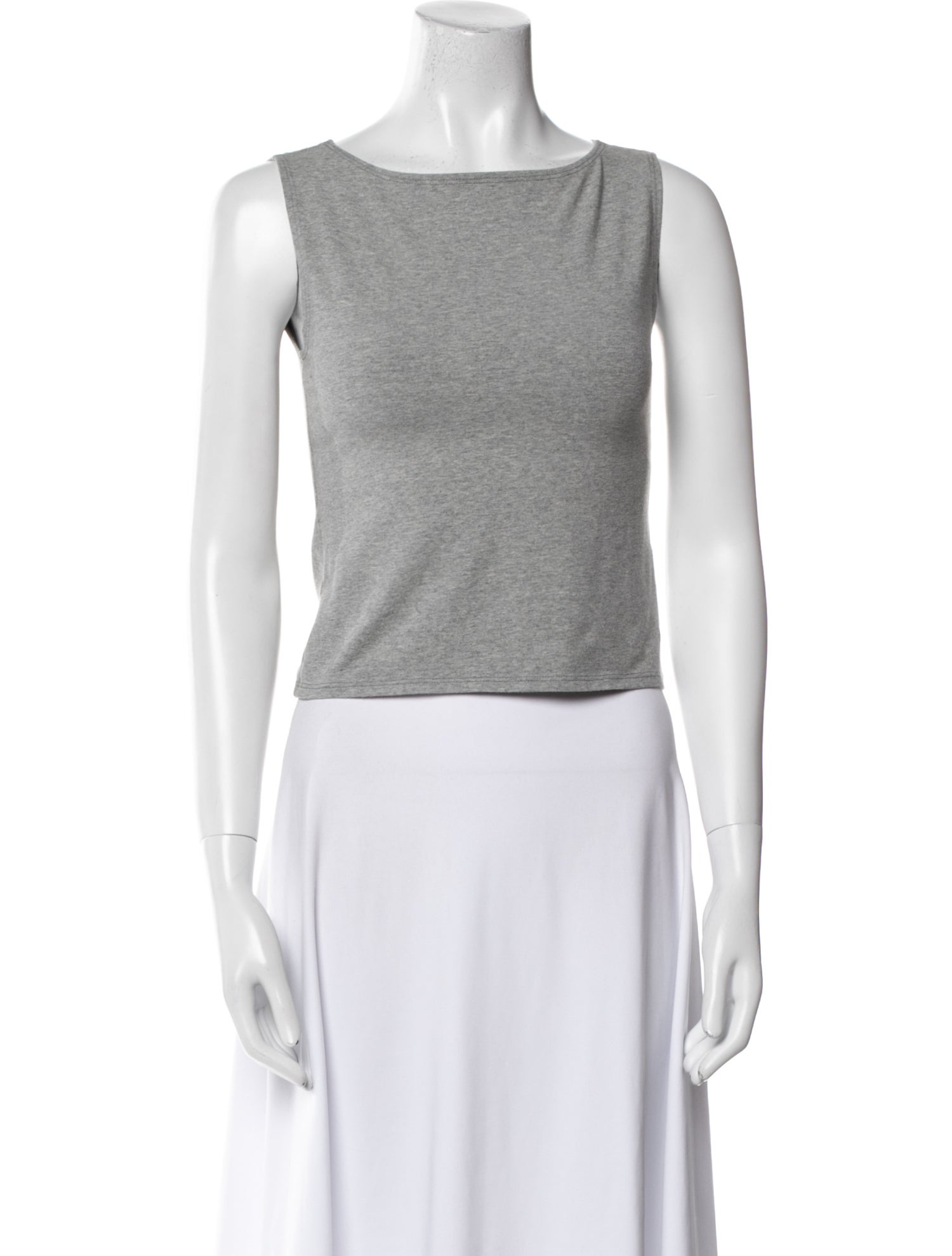 Reformation Bateau Neckline Sleeveless Crop Top