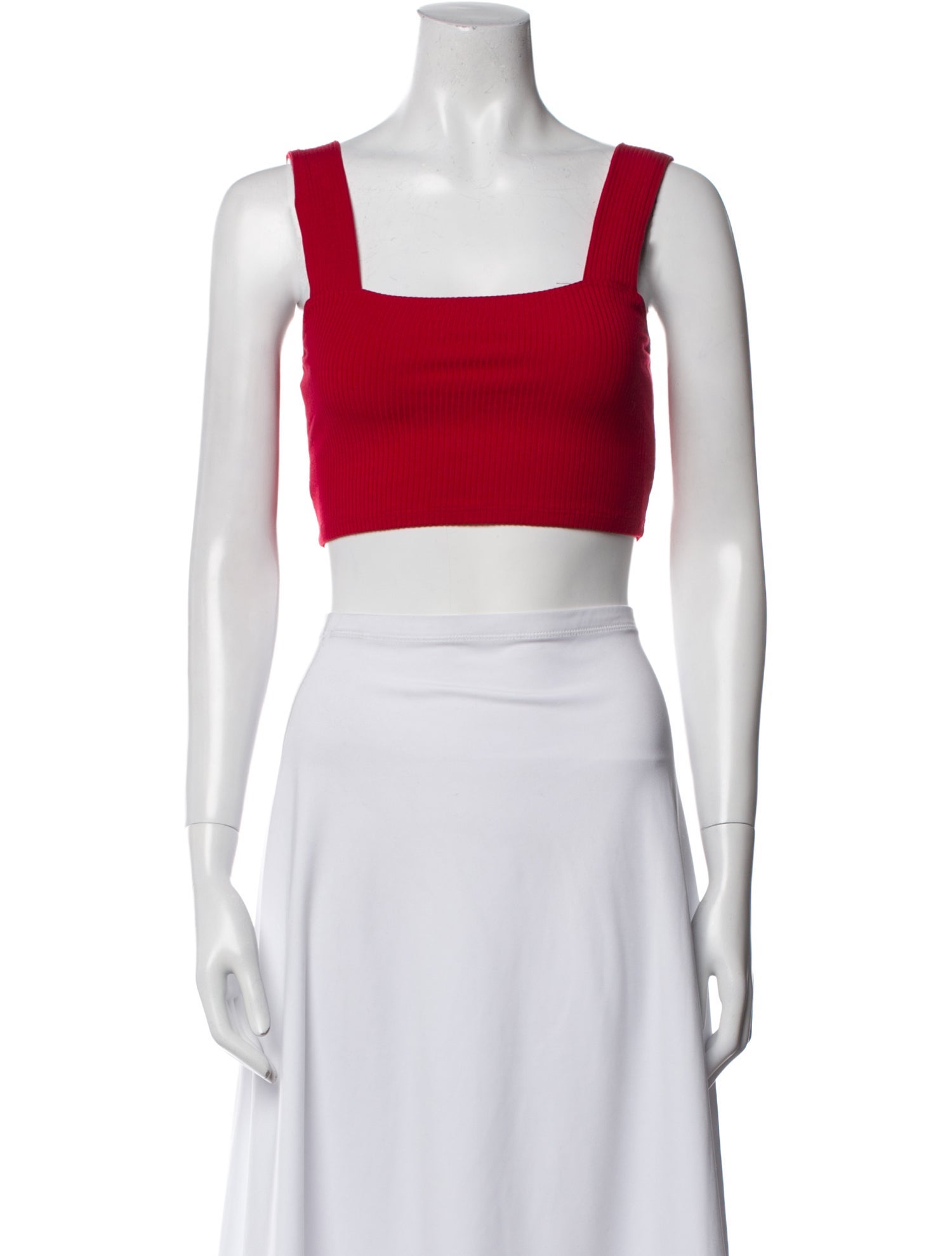 Reformation Square Neckline Sleeveless Crop Top