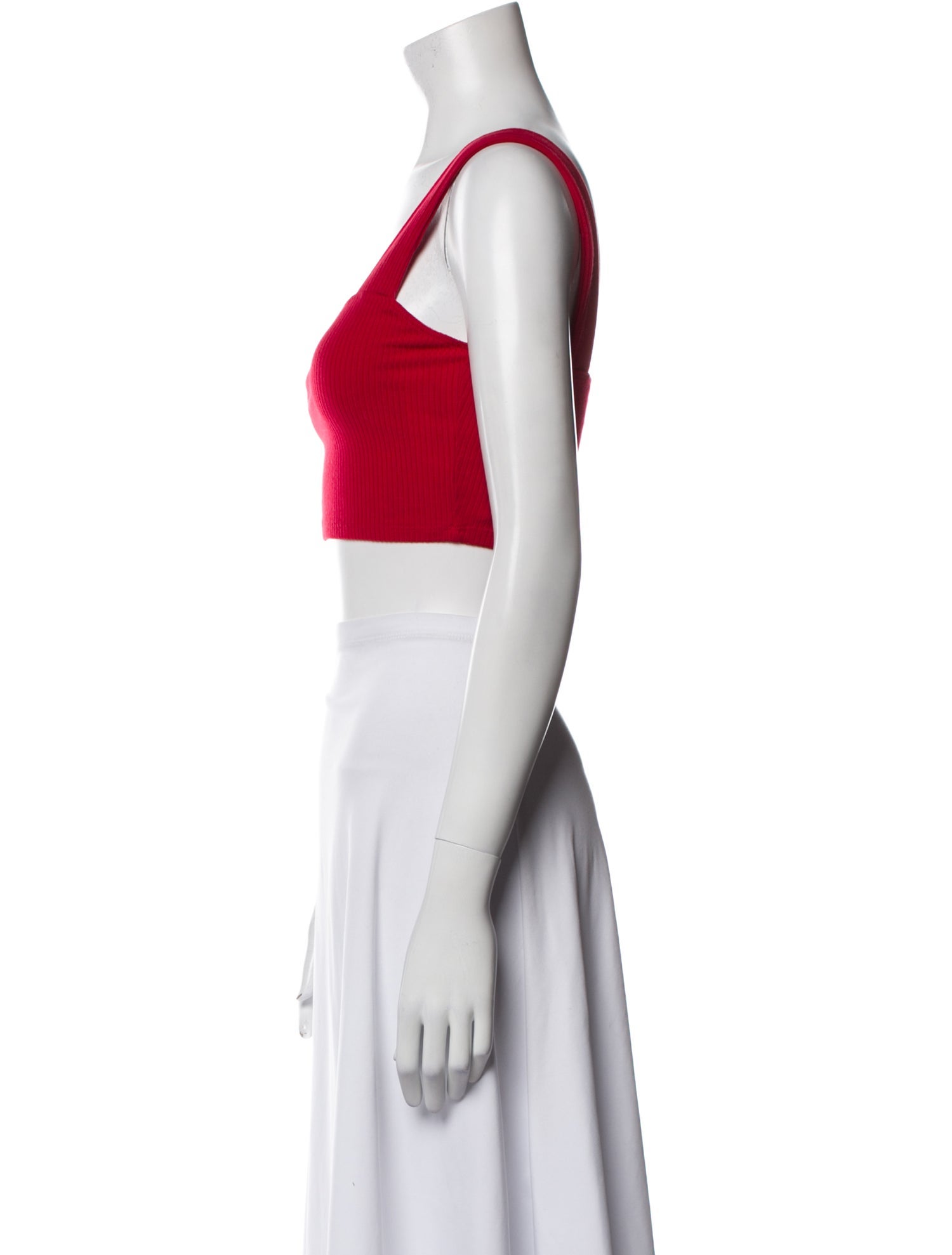 Reformation Square Neckline Sleeveless Crop Top