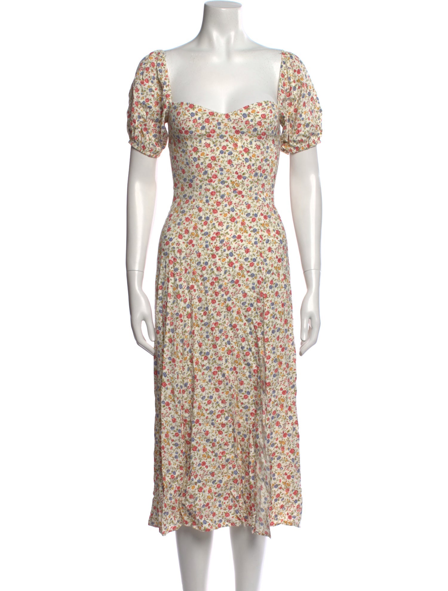 Reformation Floral Print Midi Length Dress w/ Tags