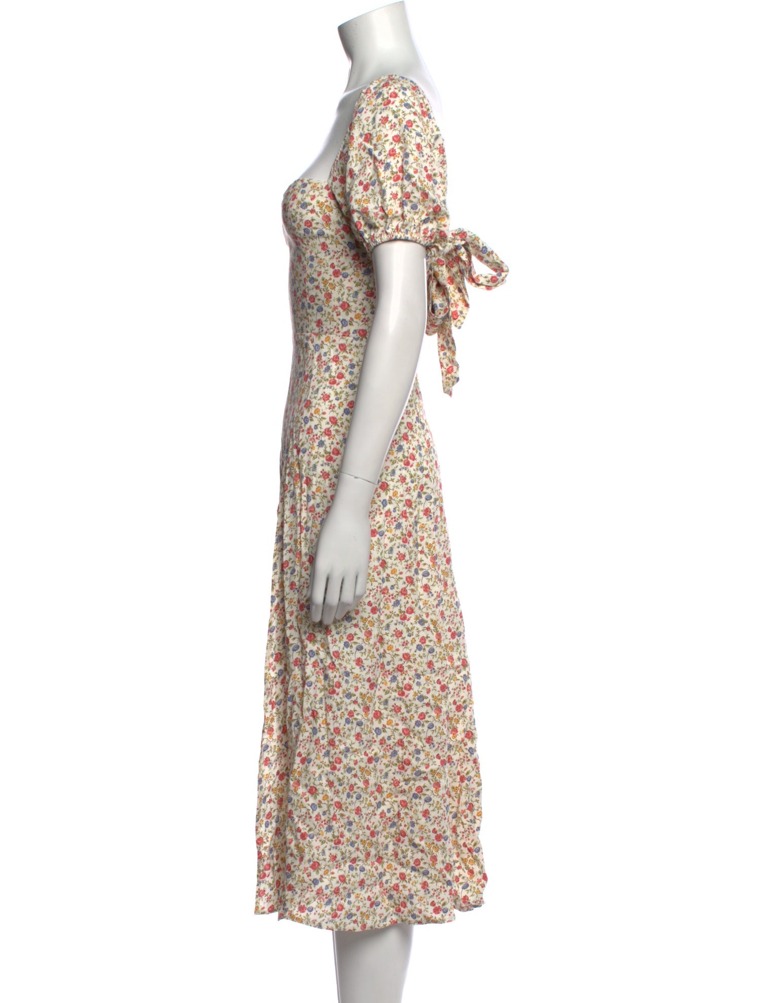 Reformation Floral Print Midi Length Dress w/ Tags