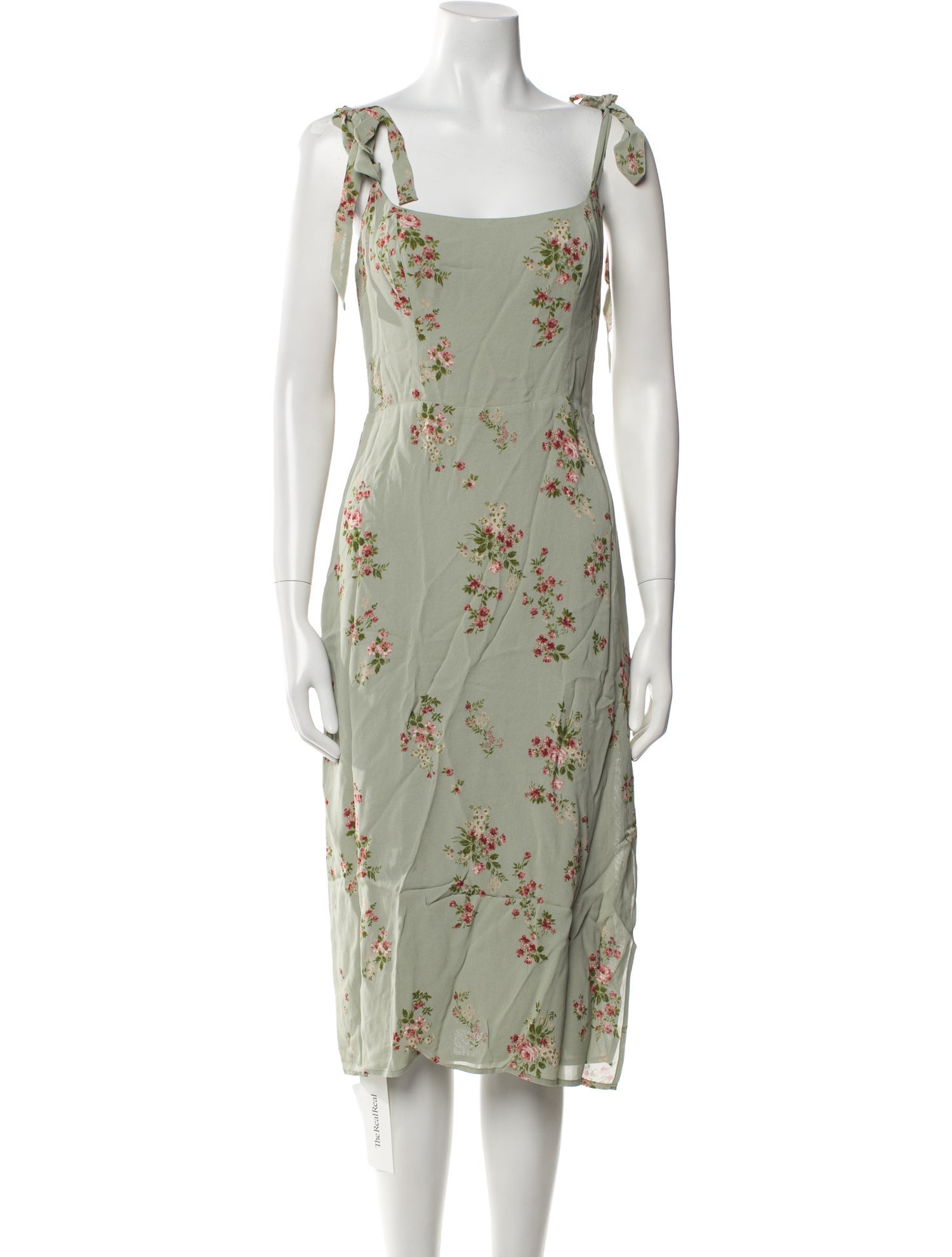 Reformation Floral Print Midi Length Dress