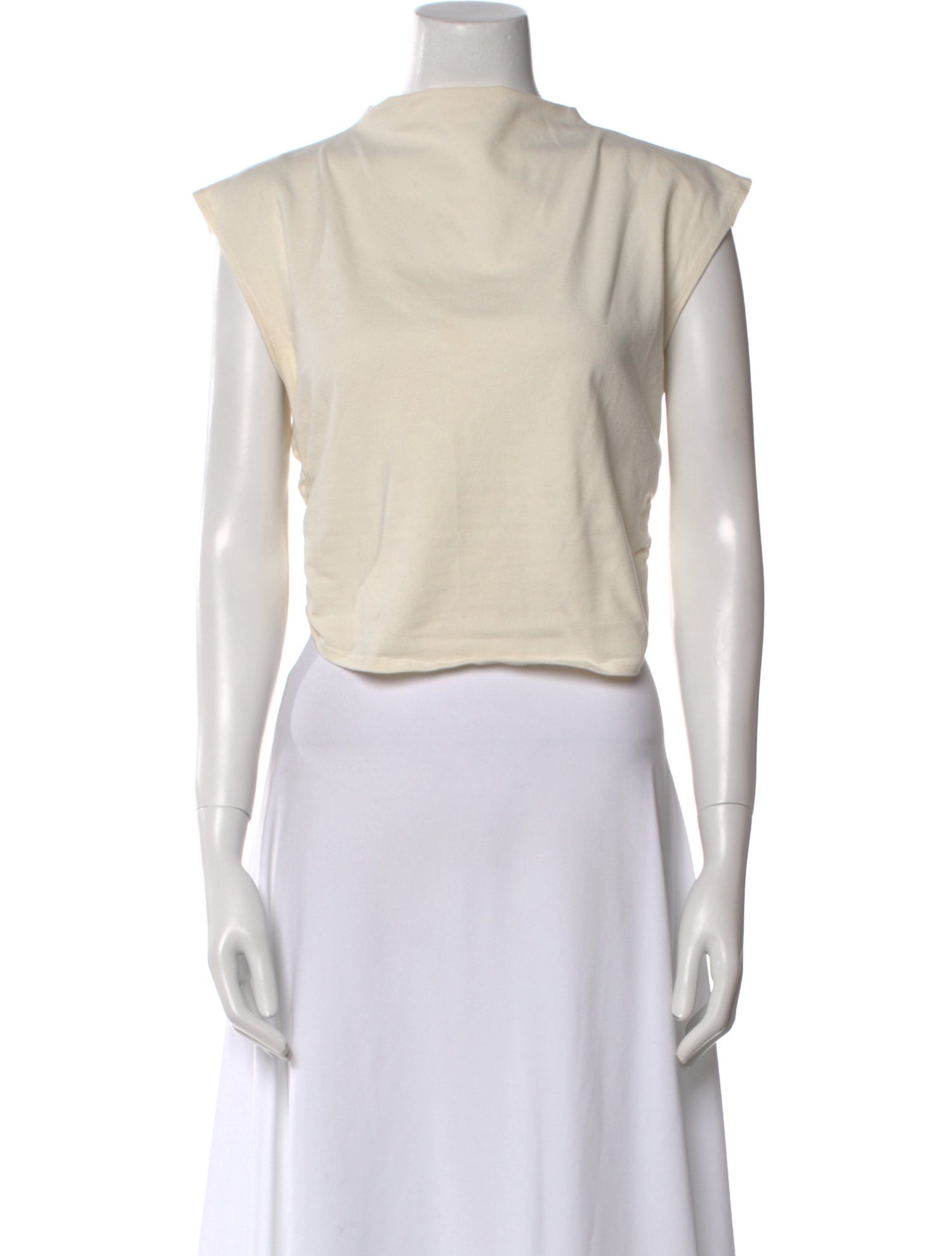 Reformation Mock Neck Sleeveless Crop Top