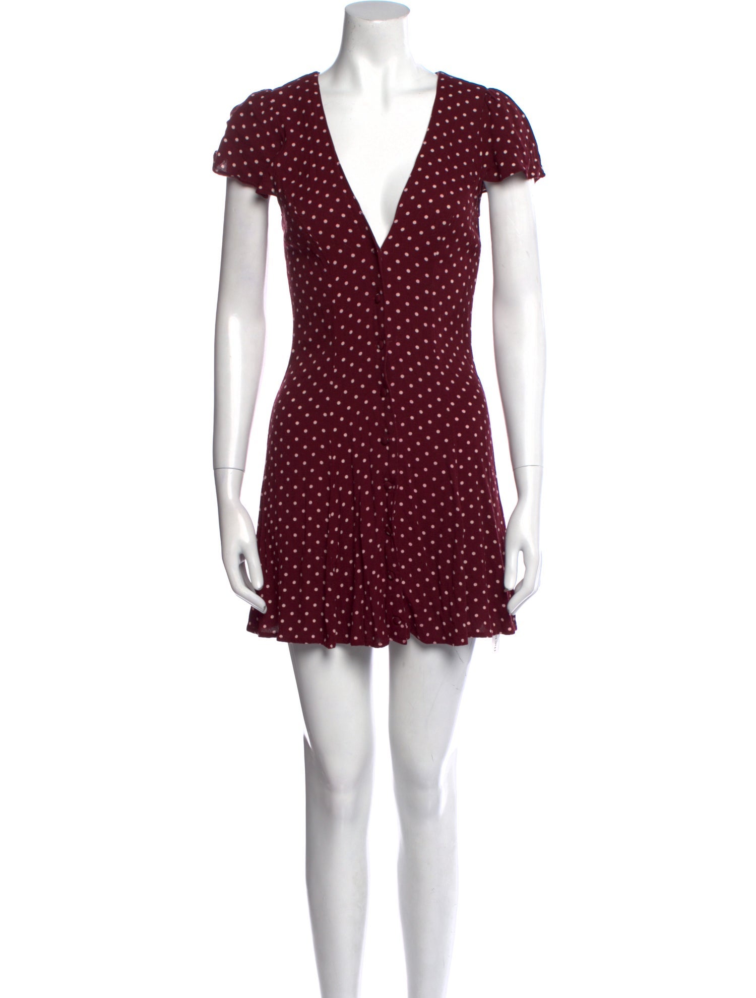Reformation Polka Dot Print Mini Dress