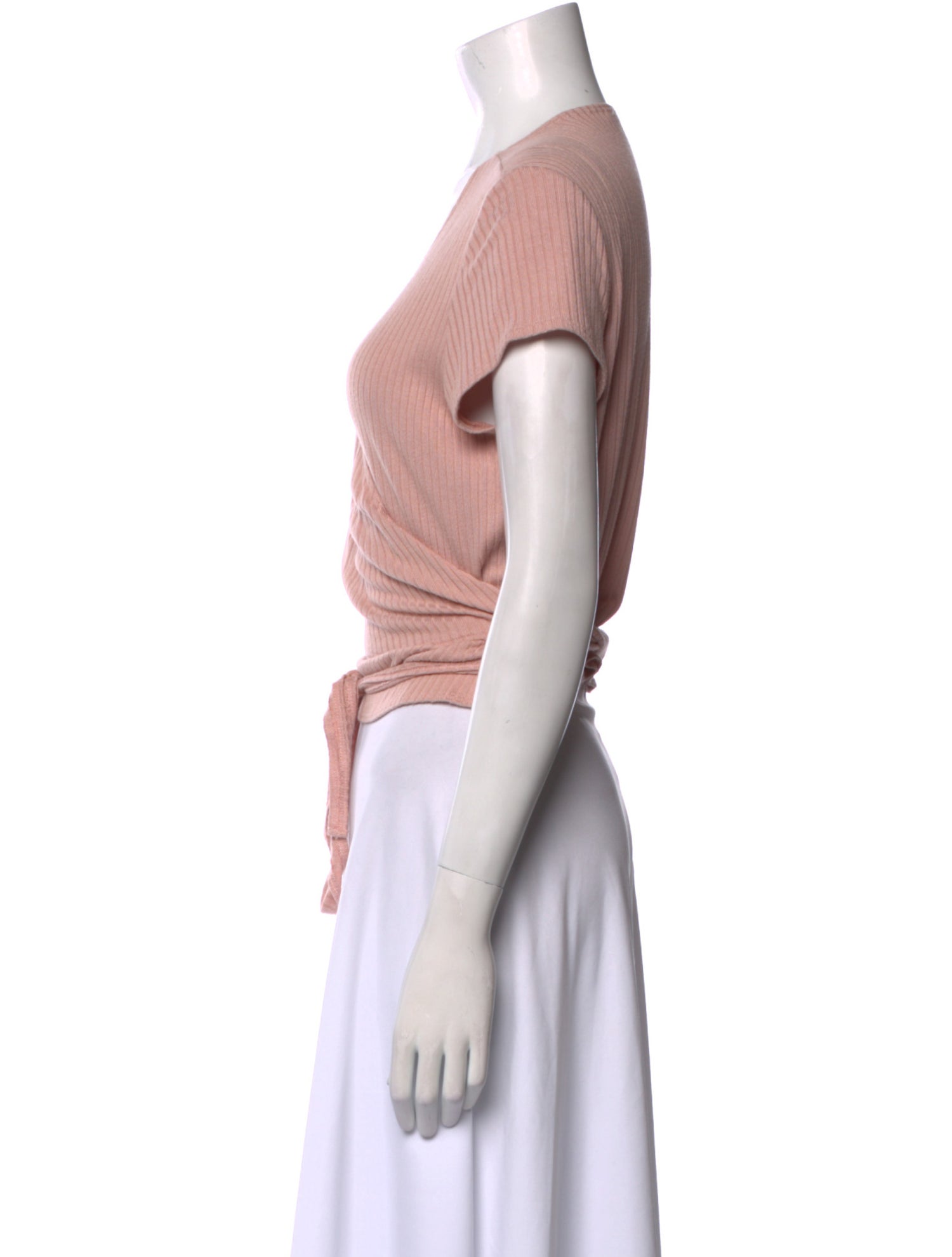 Reformation V-Neck Short Sleeve Crop Top