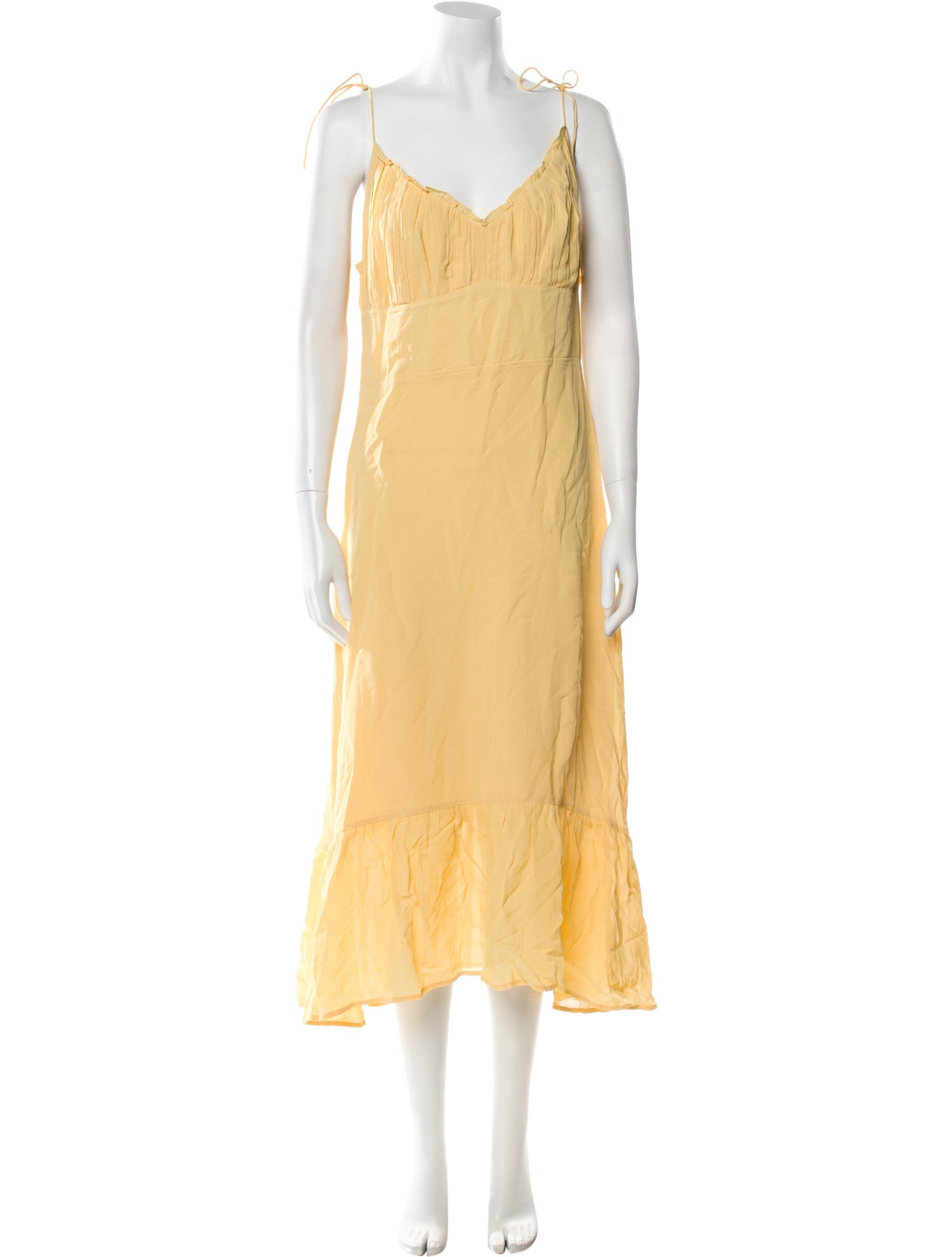 Reformation V-Neck Knee-Length Dress