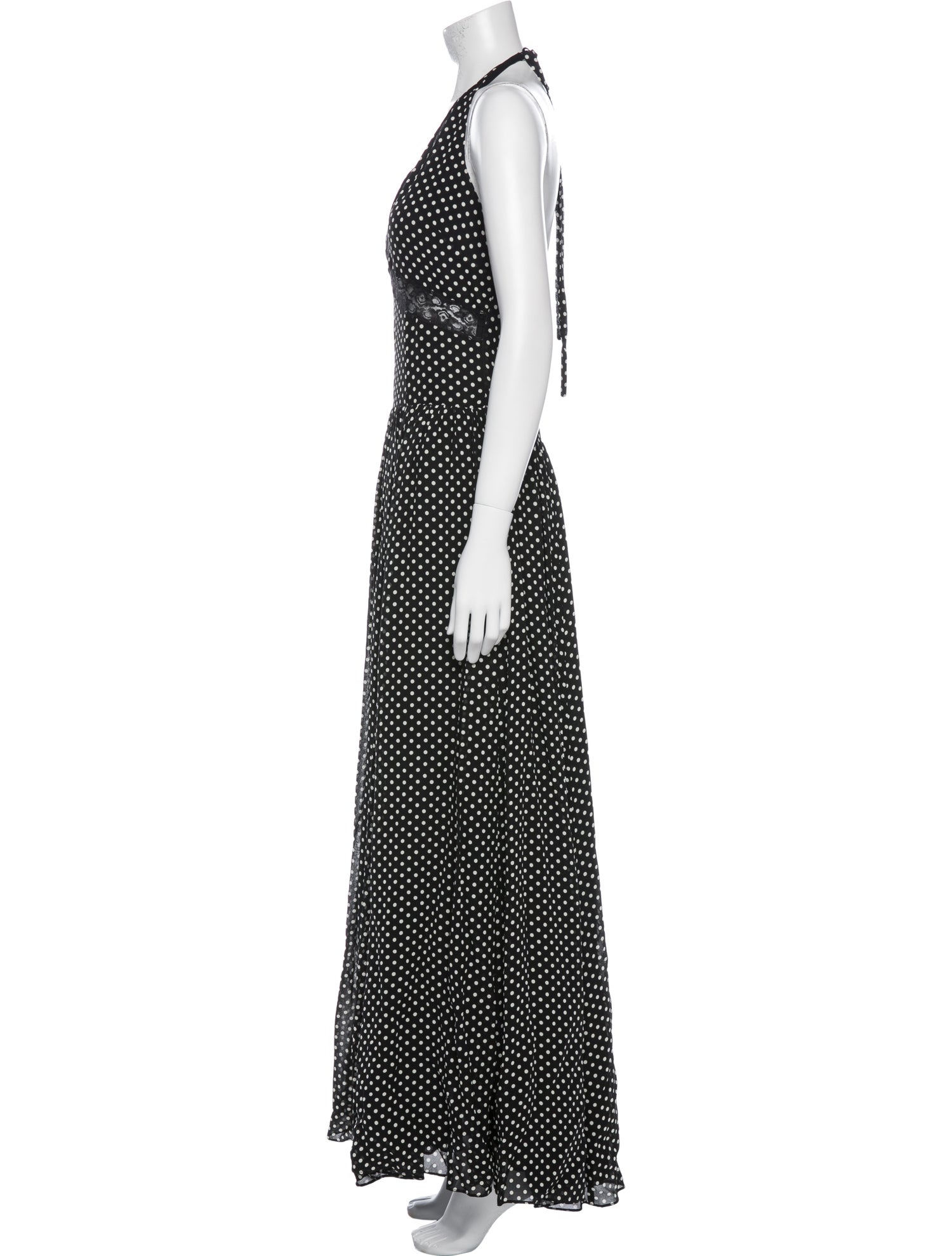 Reformation Polka Dot Print Long Dress
