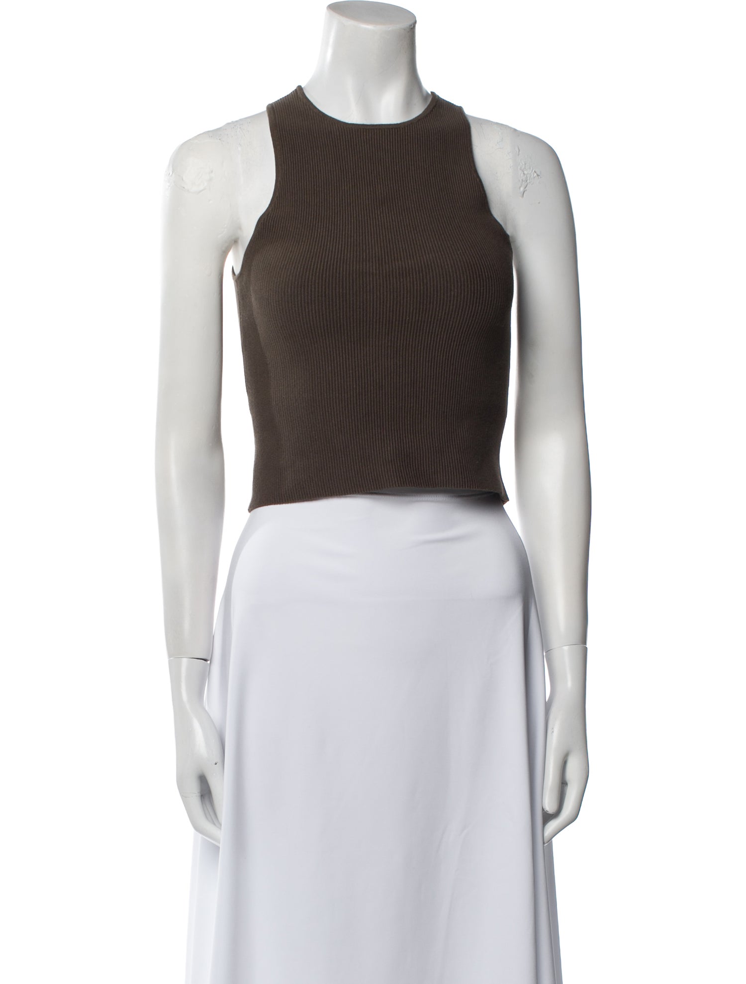 Reformation Crew Neck Sleeveless Crop Top