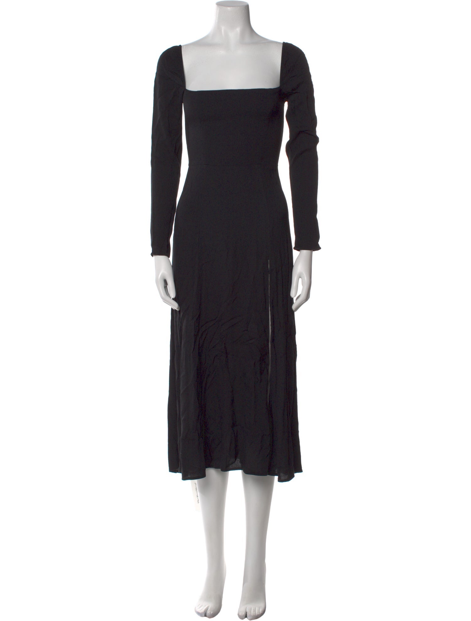 Reformation Square Neckline Midi Length Dress