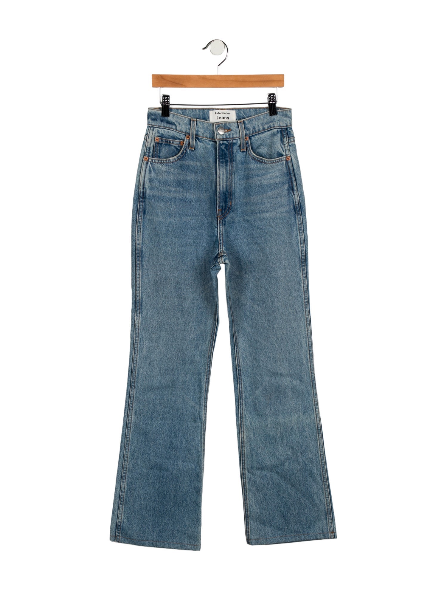 Reformation Mid-Rise Wide Leg Jeans