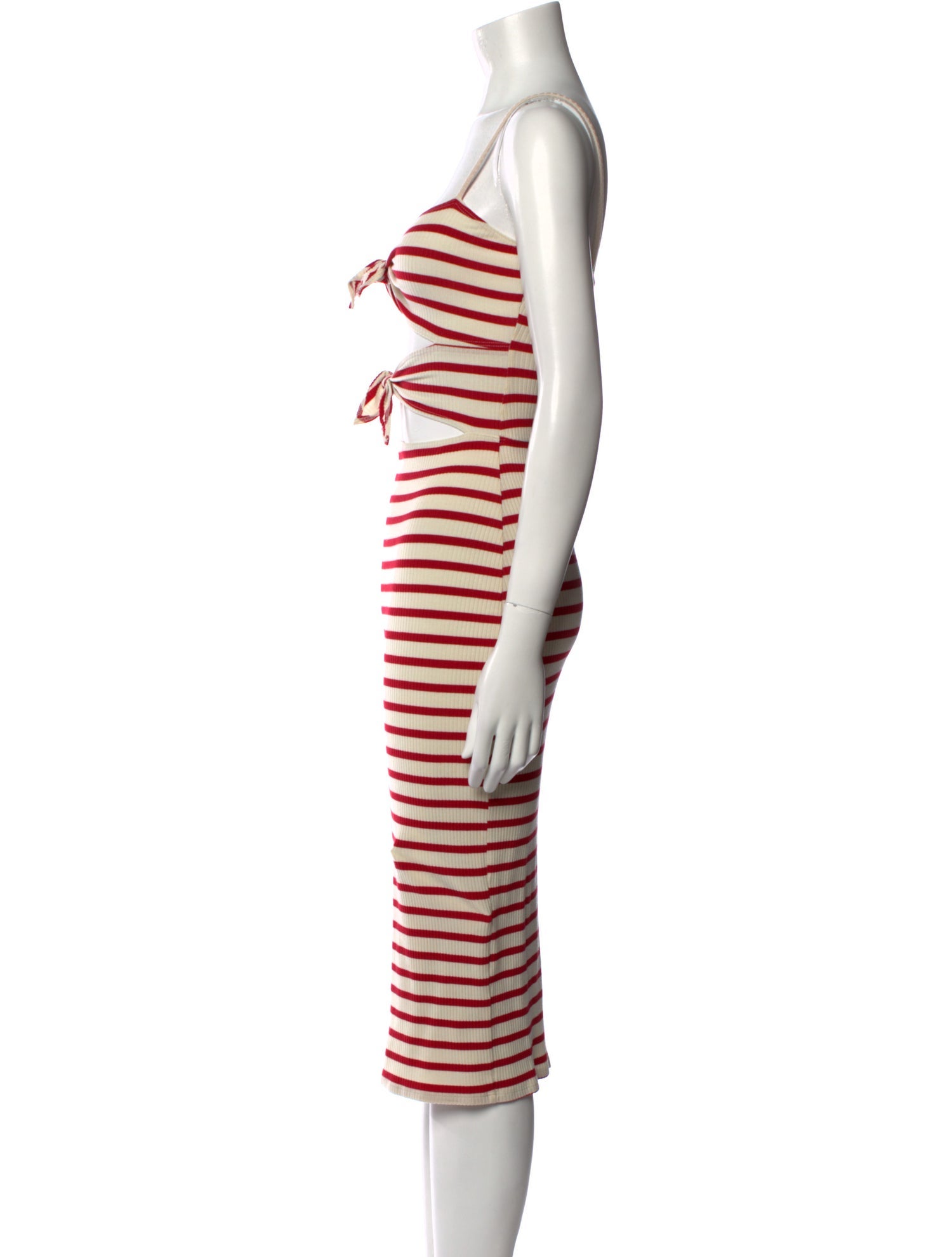 Reformation Striped Midi Length Dress