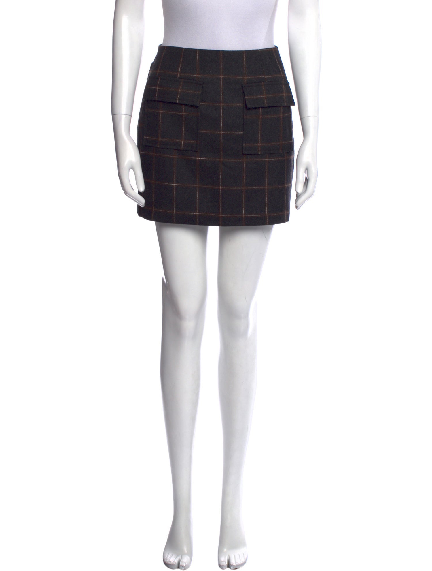 Reformation Plaid Print Mini Skirt