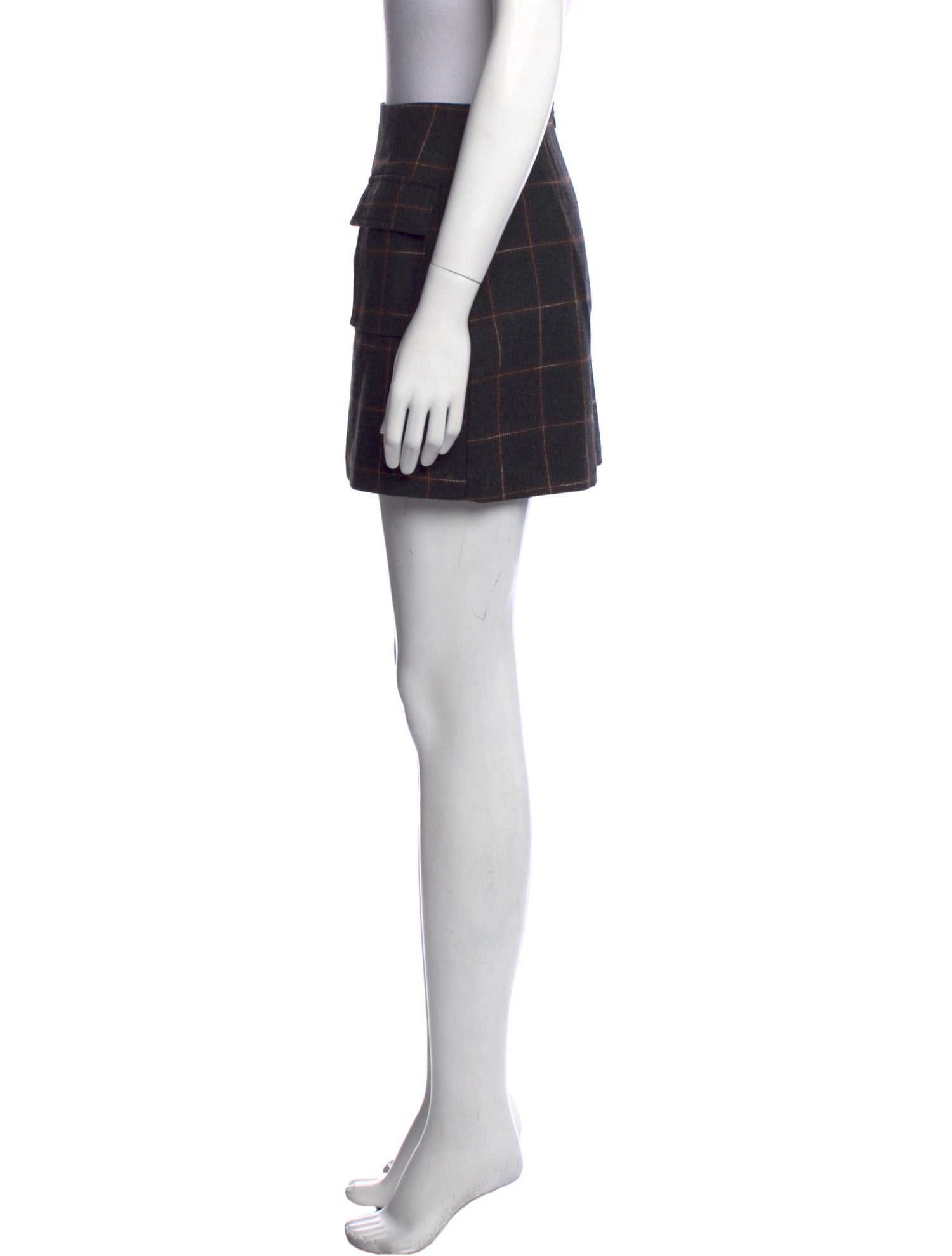 Reformation Plaid Print Mini Skirt