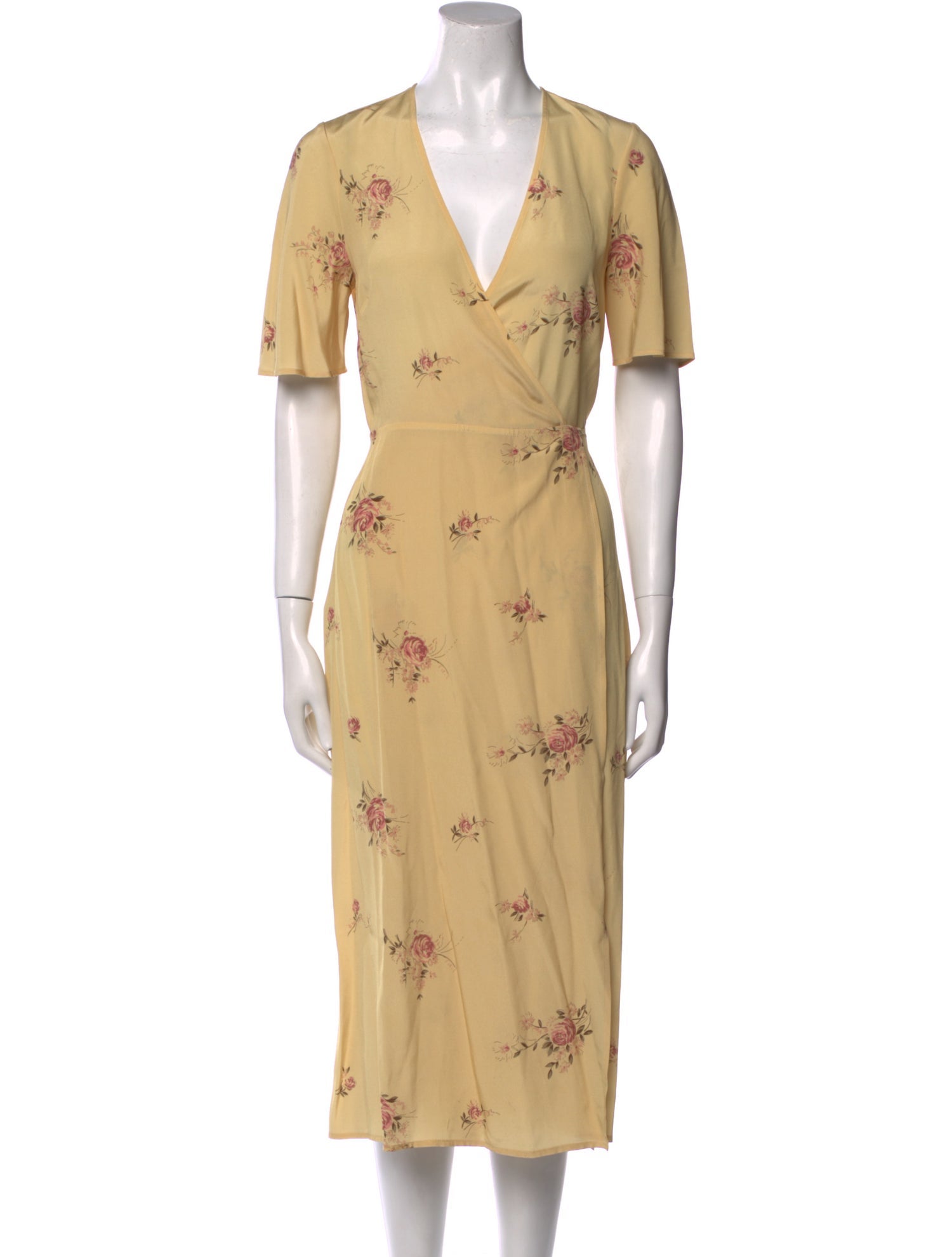 Reformation Silk Midi Length Dress