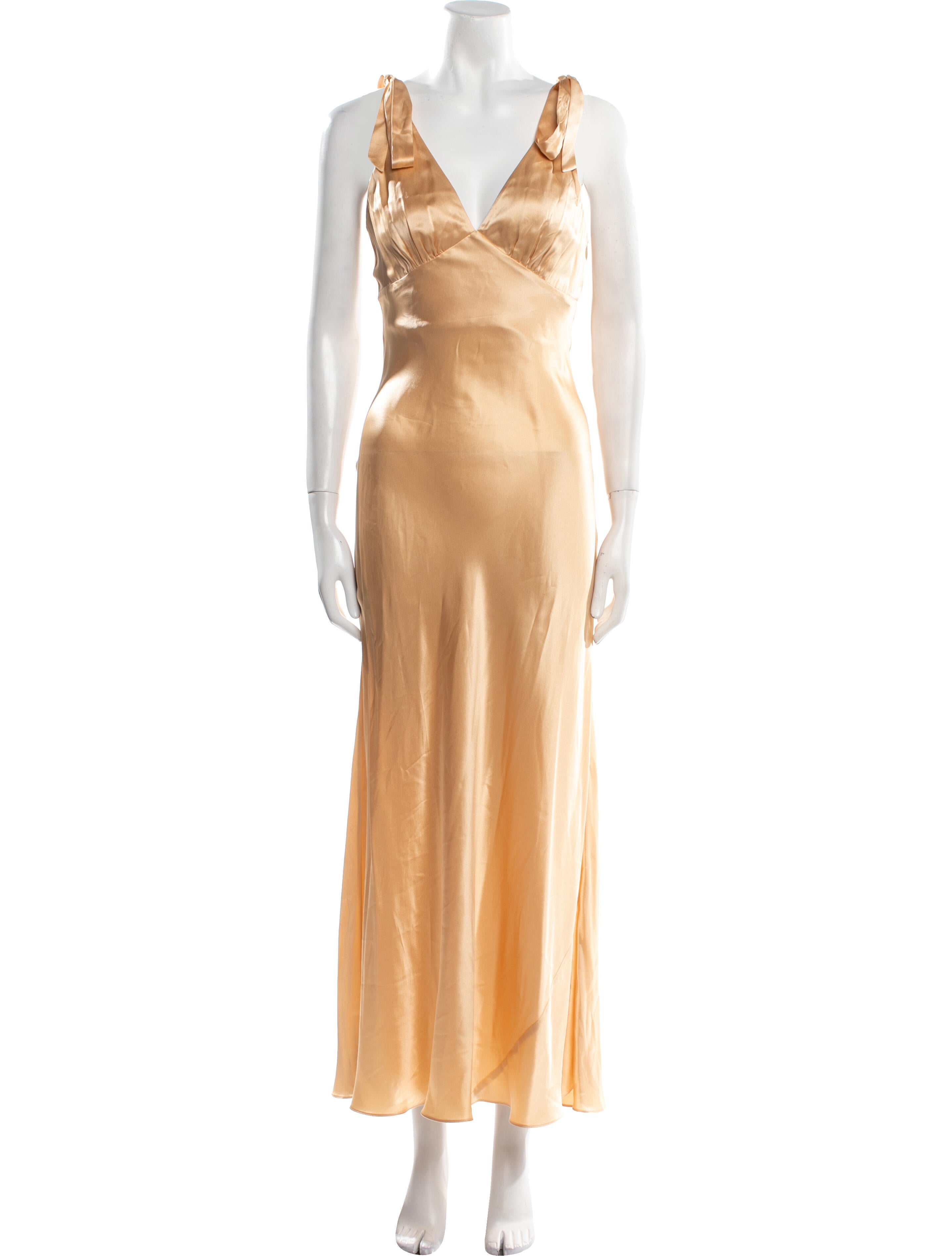 Reformation V-Neck Long Dress