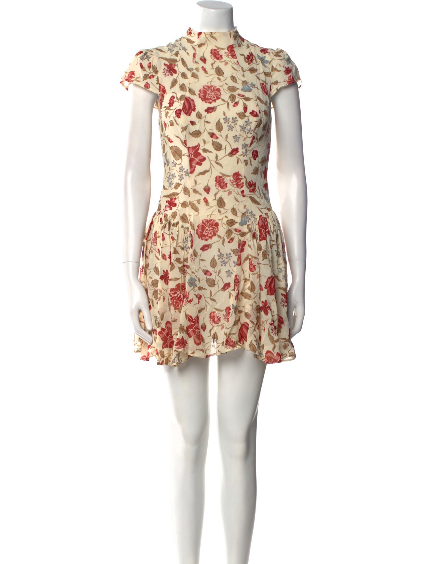 Reformation Floral Print Mini Dress