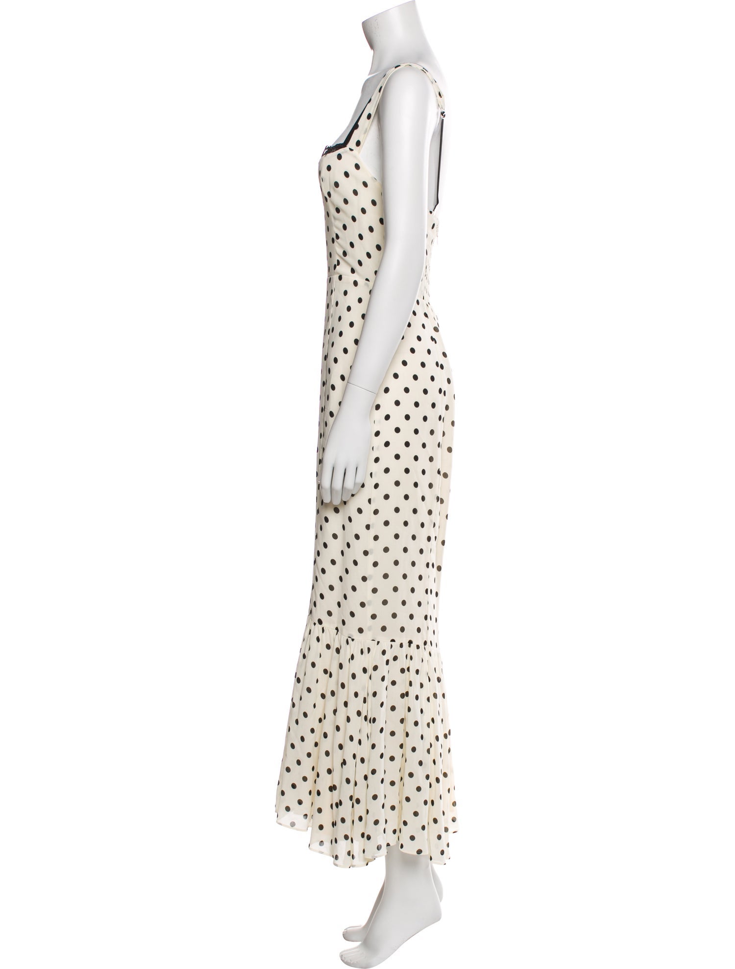 Reformation Polka Dot Print Long Dress