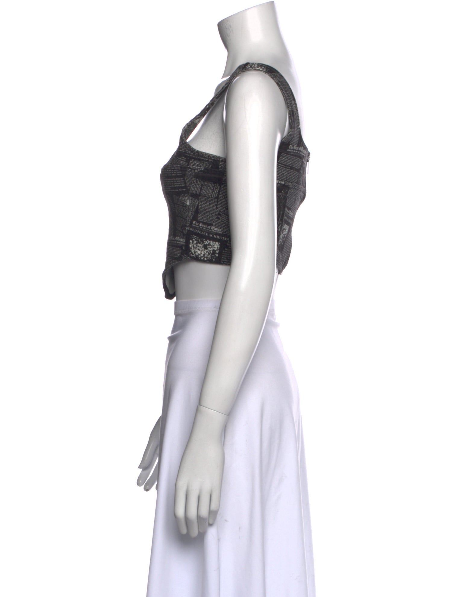 Reformation Square Neckline Sleeveless Crop Top