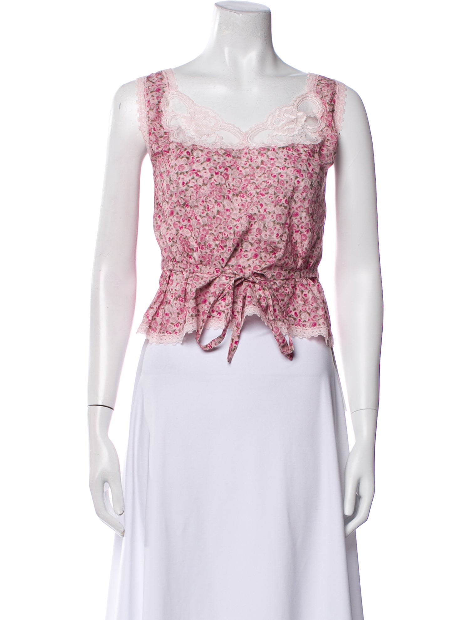 Reformation Floral Print V-Neck Crop Top w/ Tags