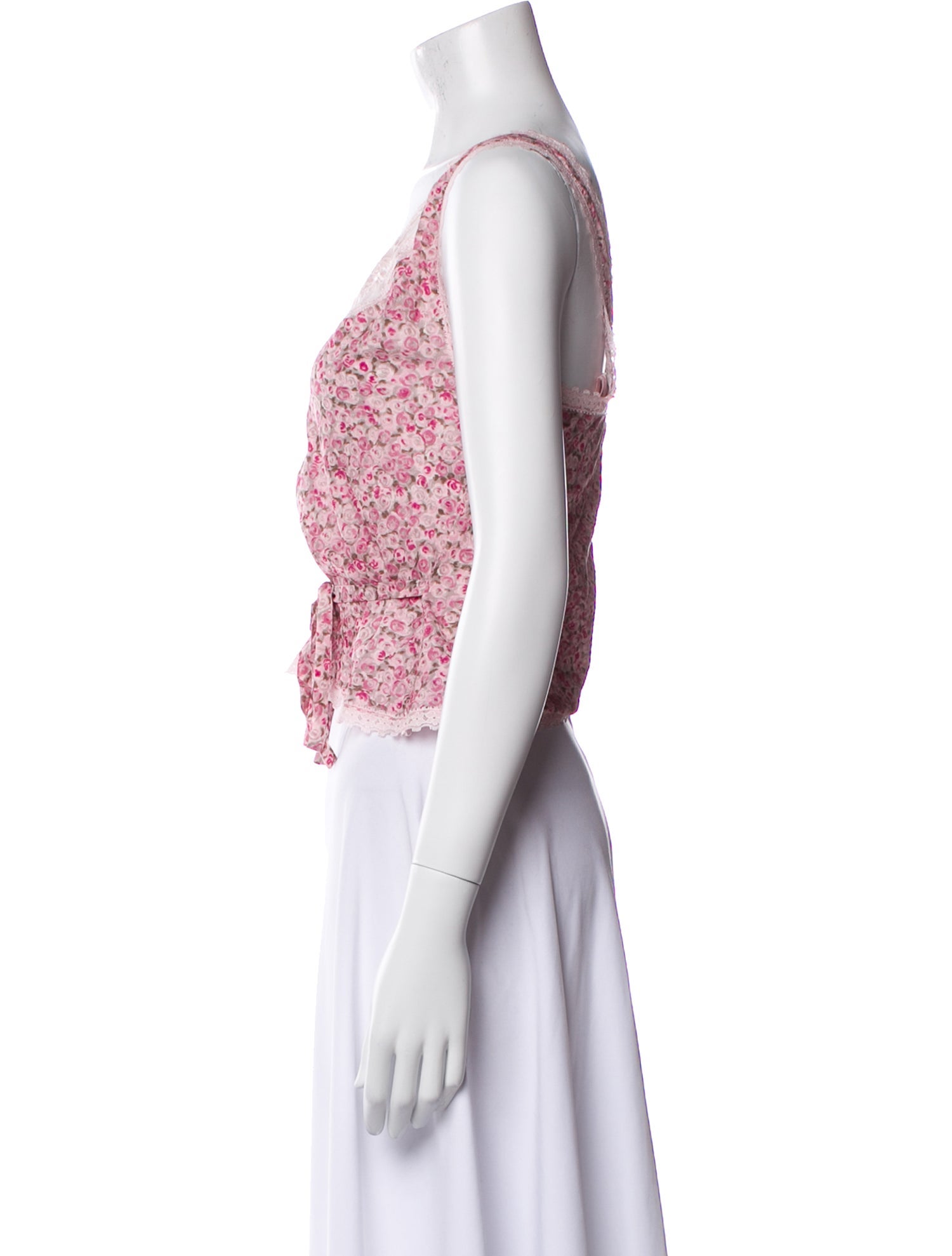 Reformation Floral Print V-Neck Crop Top w/ Tags