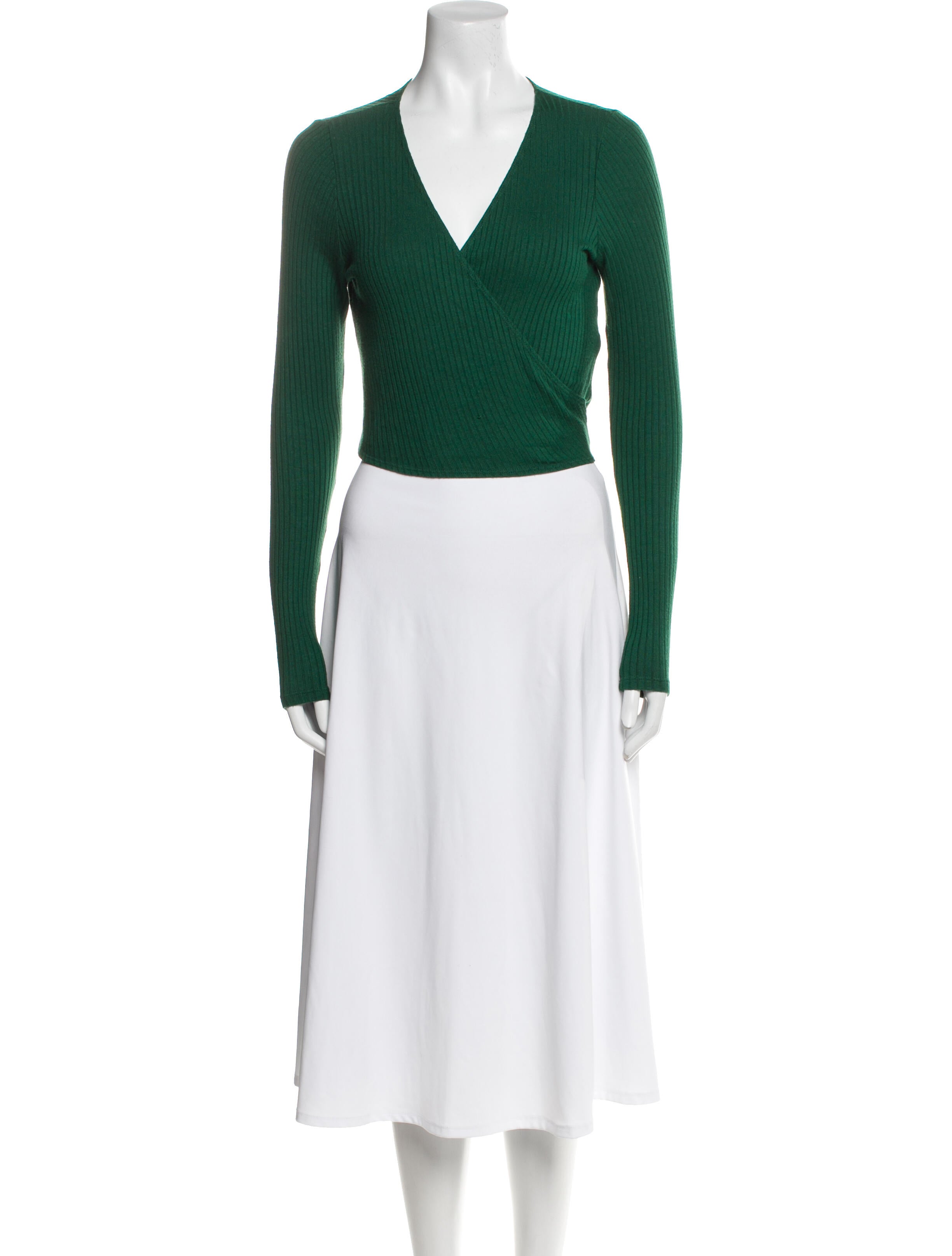 Reformation V-Neck Long Sleeve Bodysuit