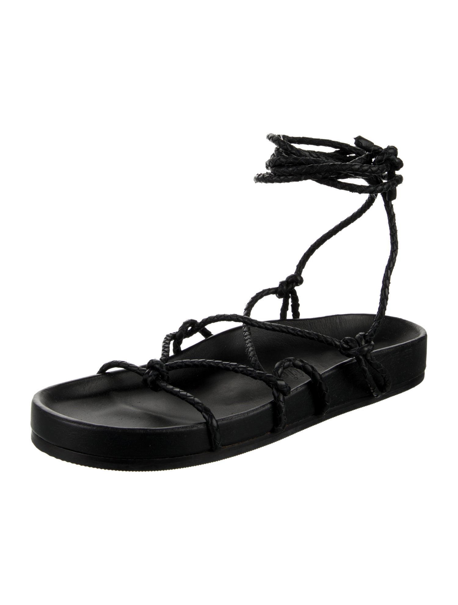 Reformation Leather Braided Accents Gladiator Sandals