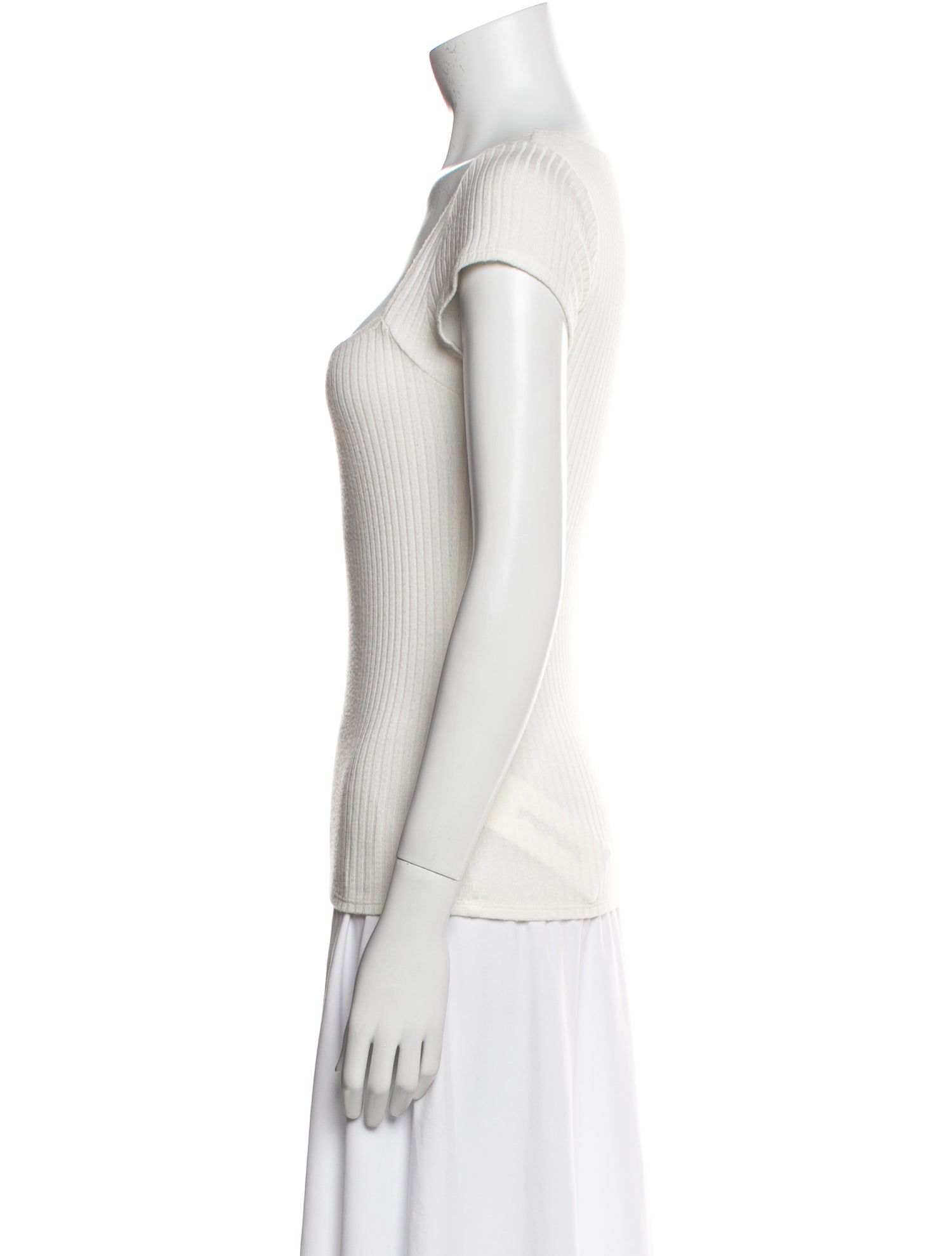 Reformation Square Neckline Short Sleeve Top