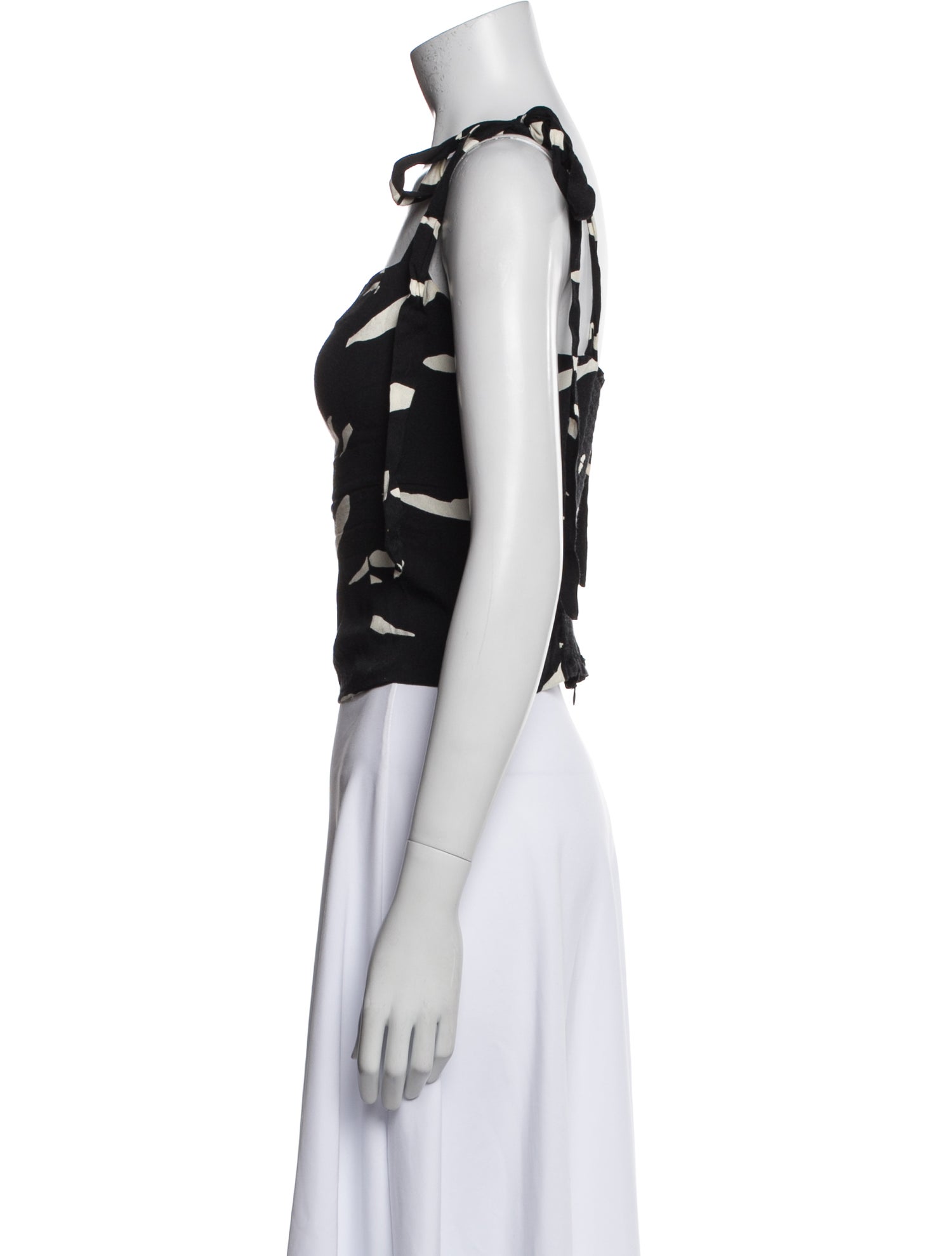 Reformation Printed Square Neckline Crop Top