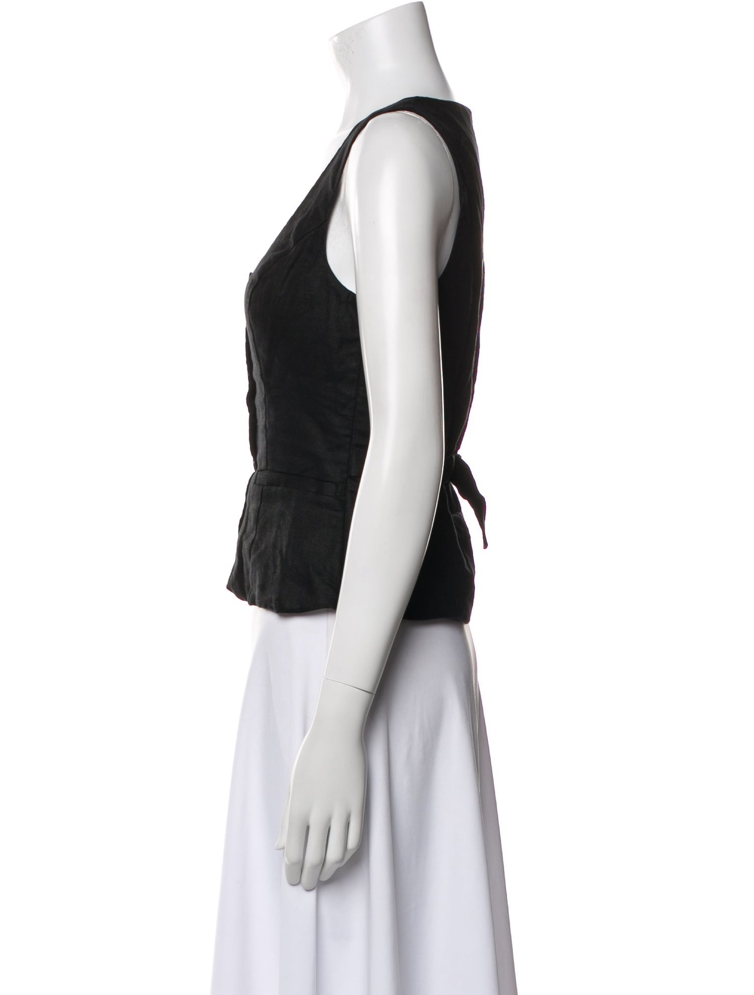 Reformation Linen Square Neckline Crop Top