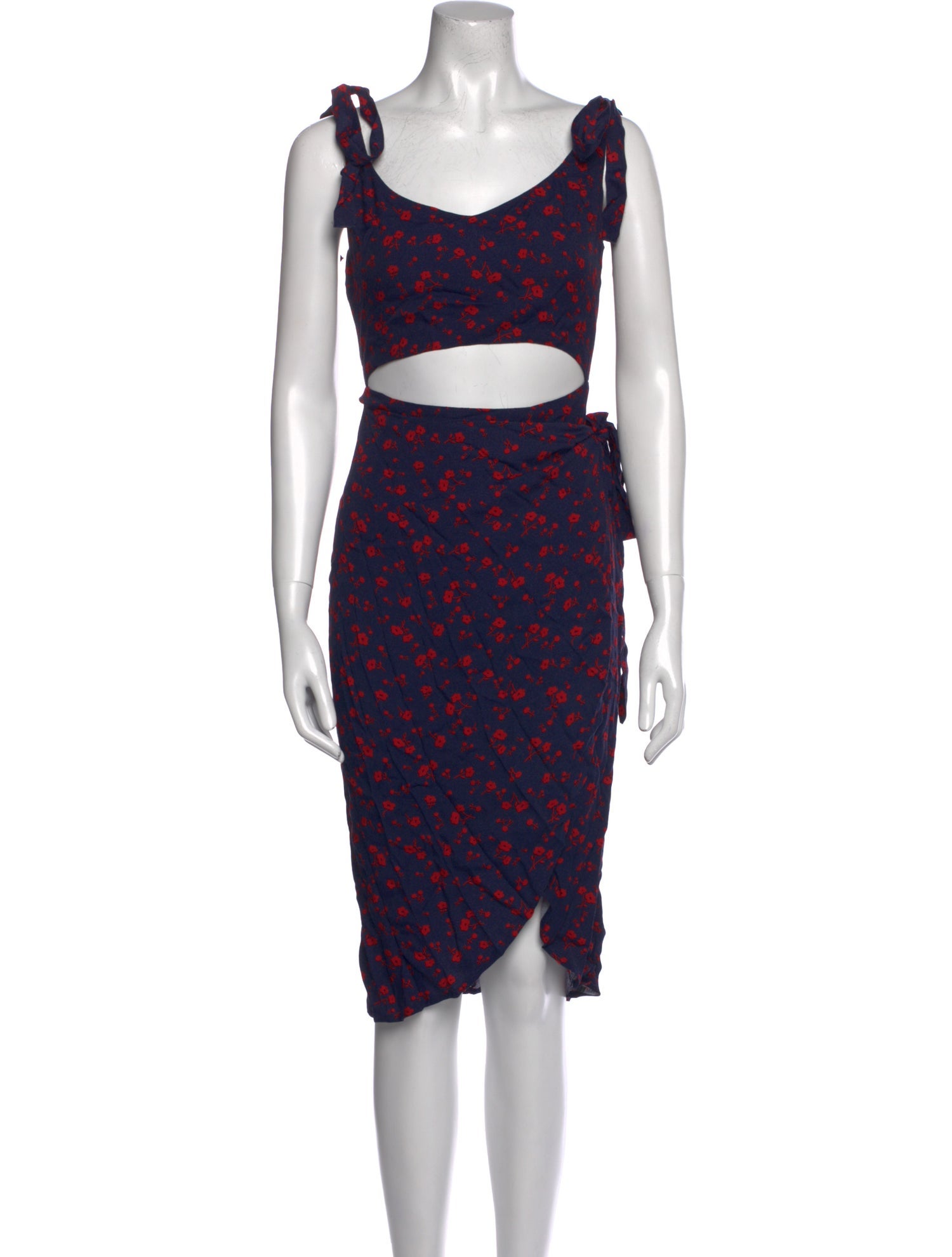 Reformation Printed Knee-Length Dress