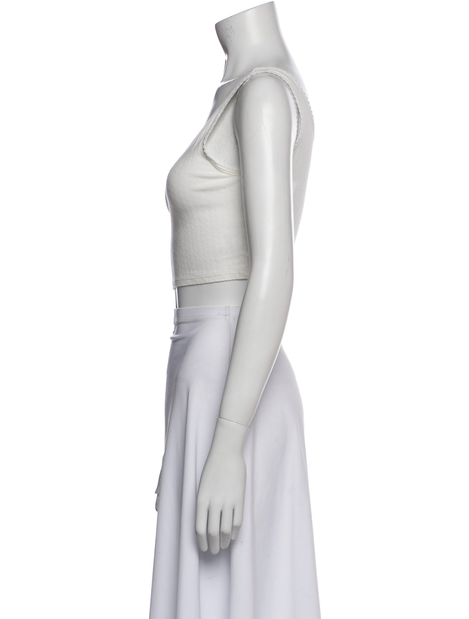 Reformation V-Neck Sleeveless Crop Top