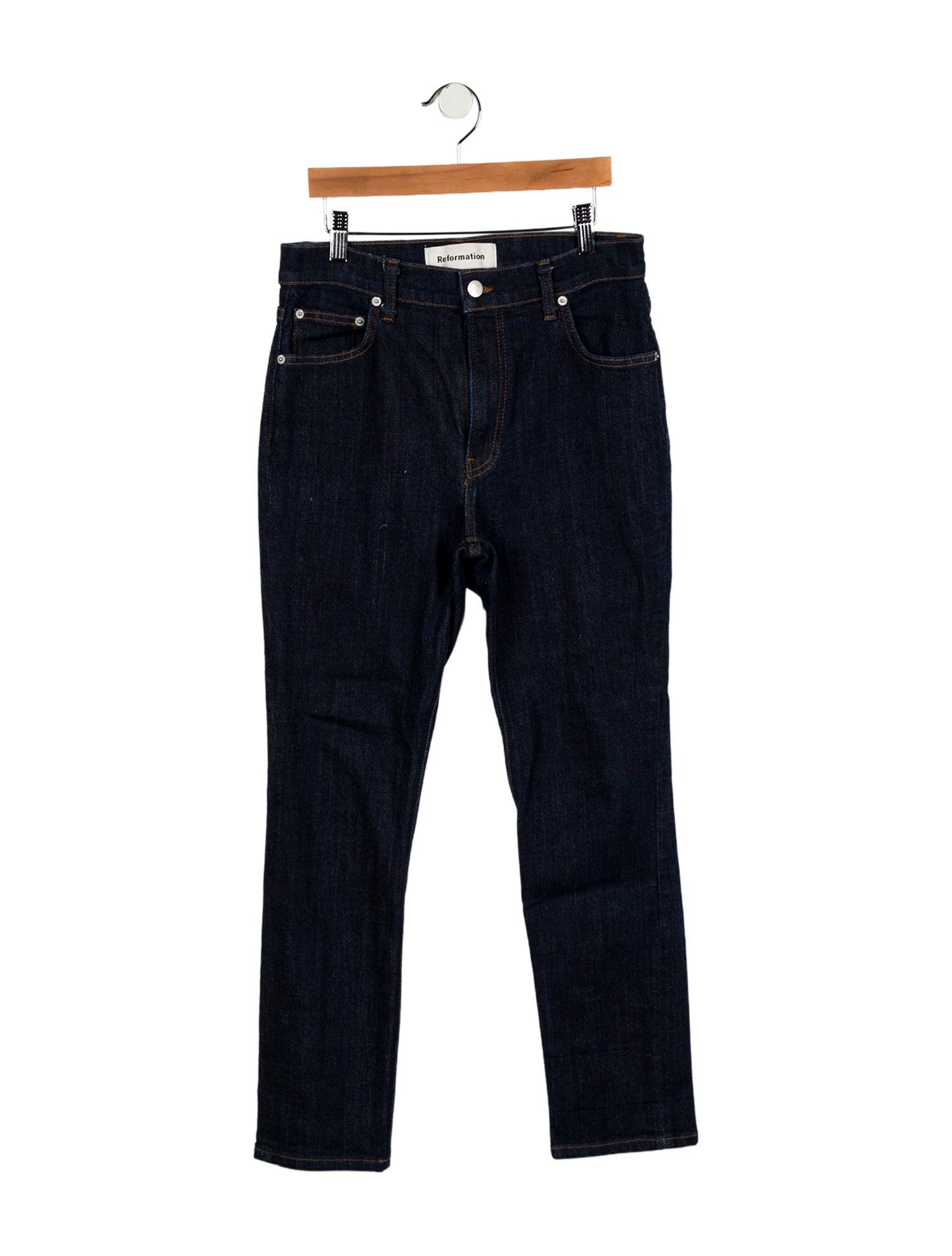 Reformation Mid-Rise Straight Leg Jeans