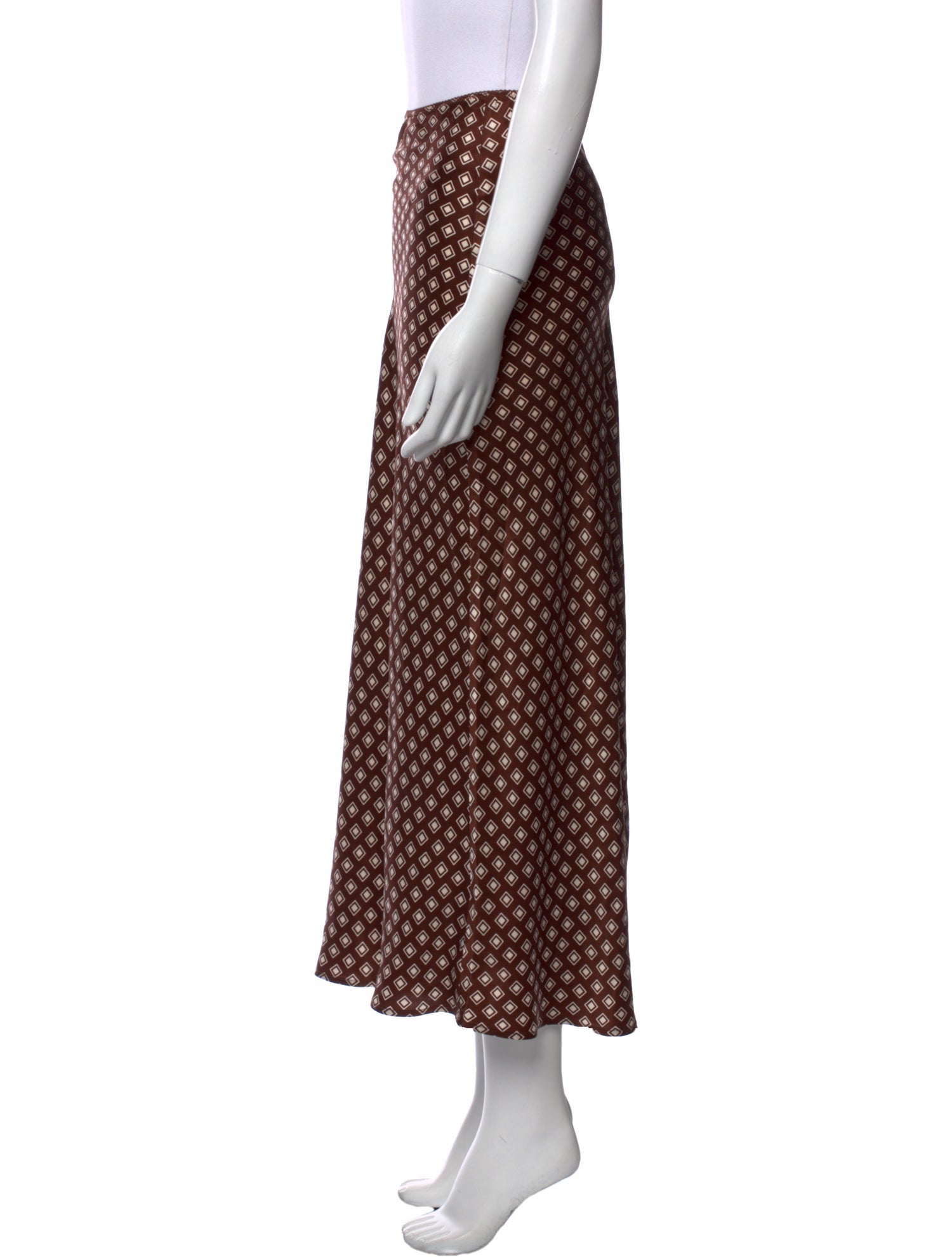 Reformation Silk Midi Length Skirt