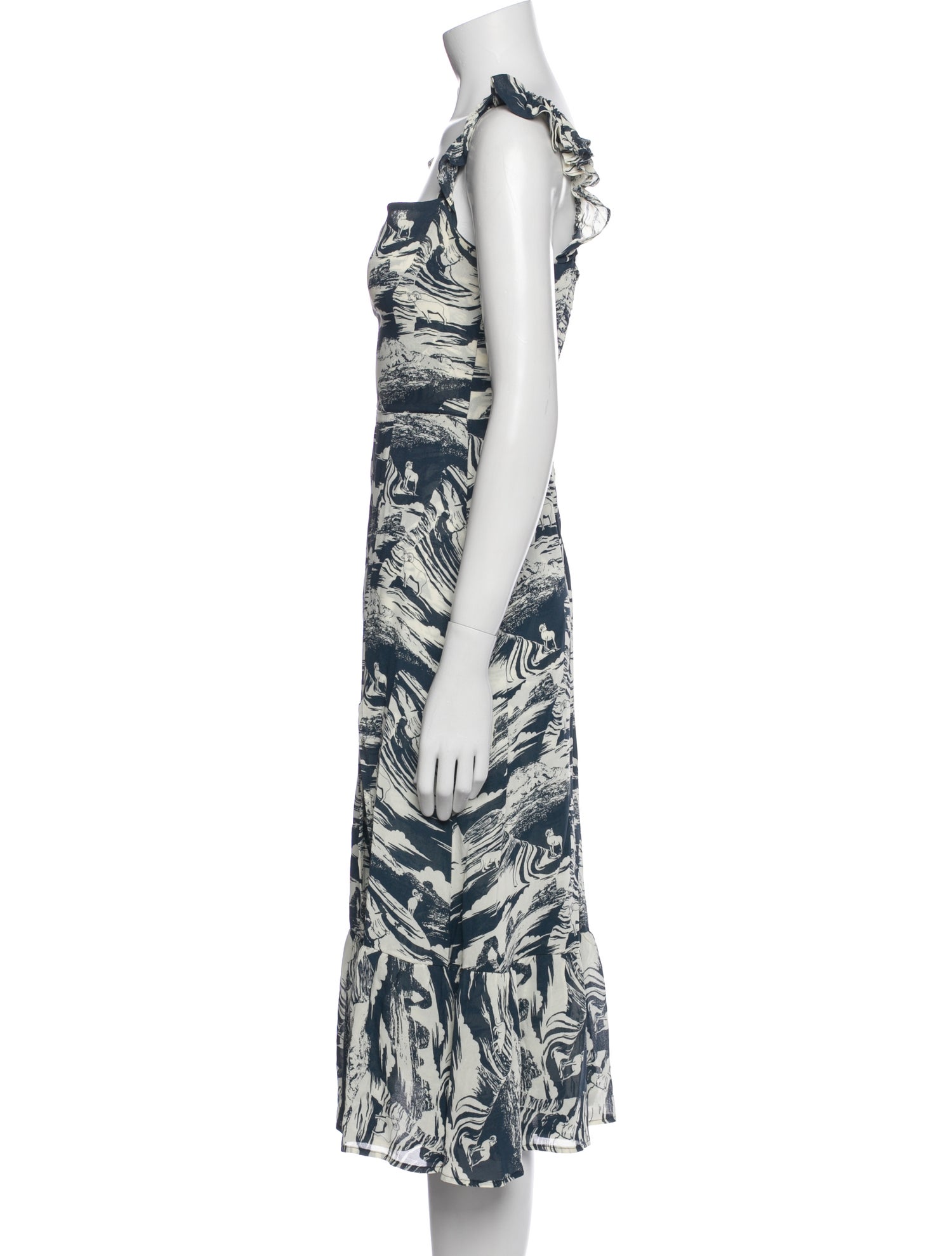 Reformation Printed Midi Length Dress