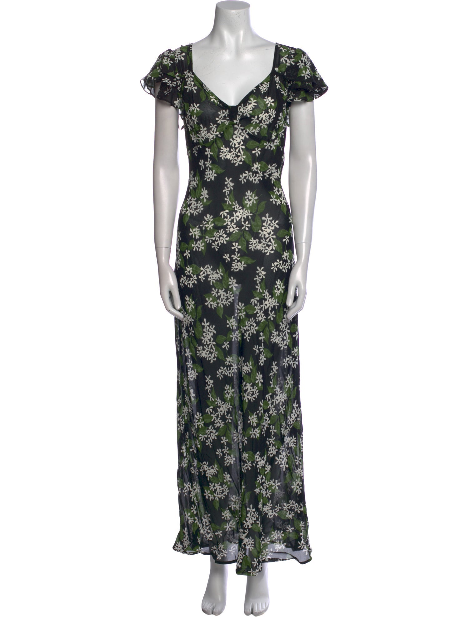 Reformation Floral Print Long Dress