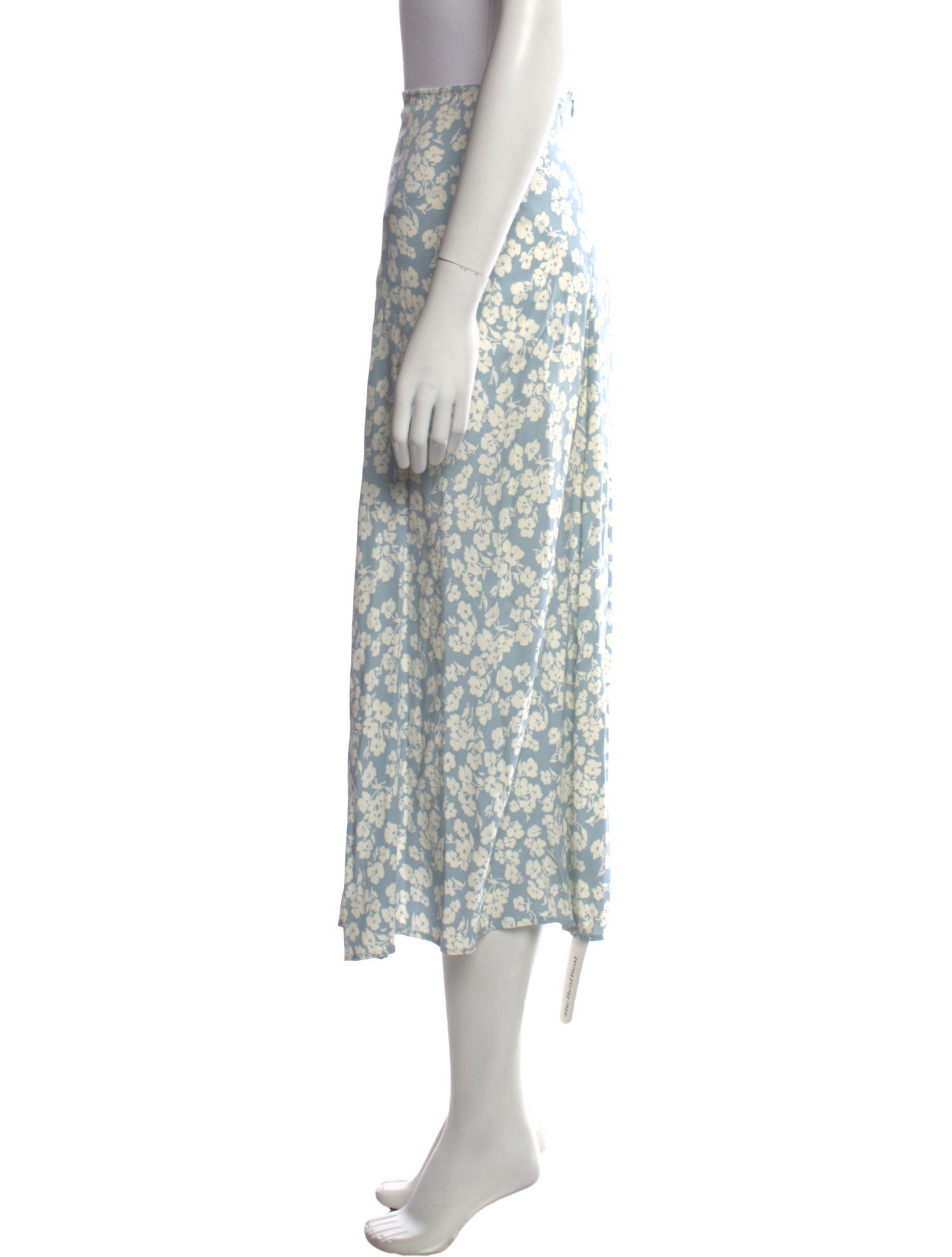 Reformation Floral Print Midi Length Skirt