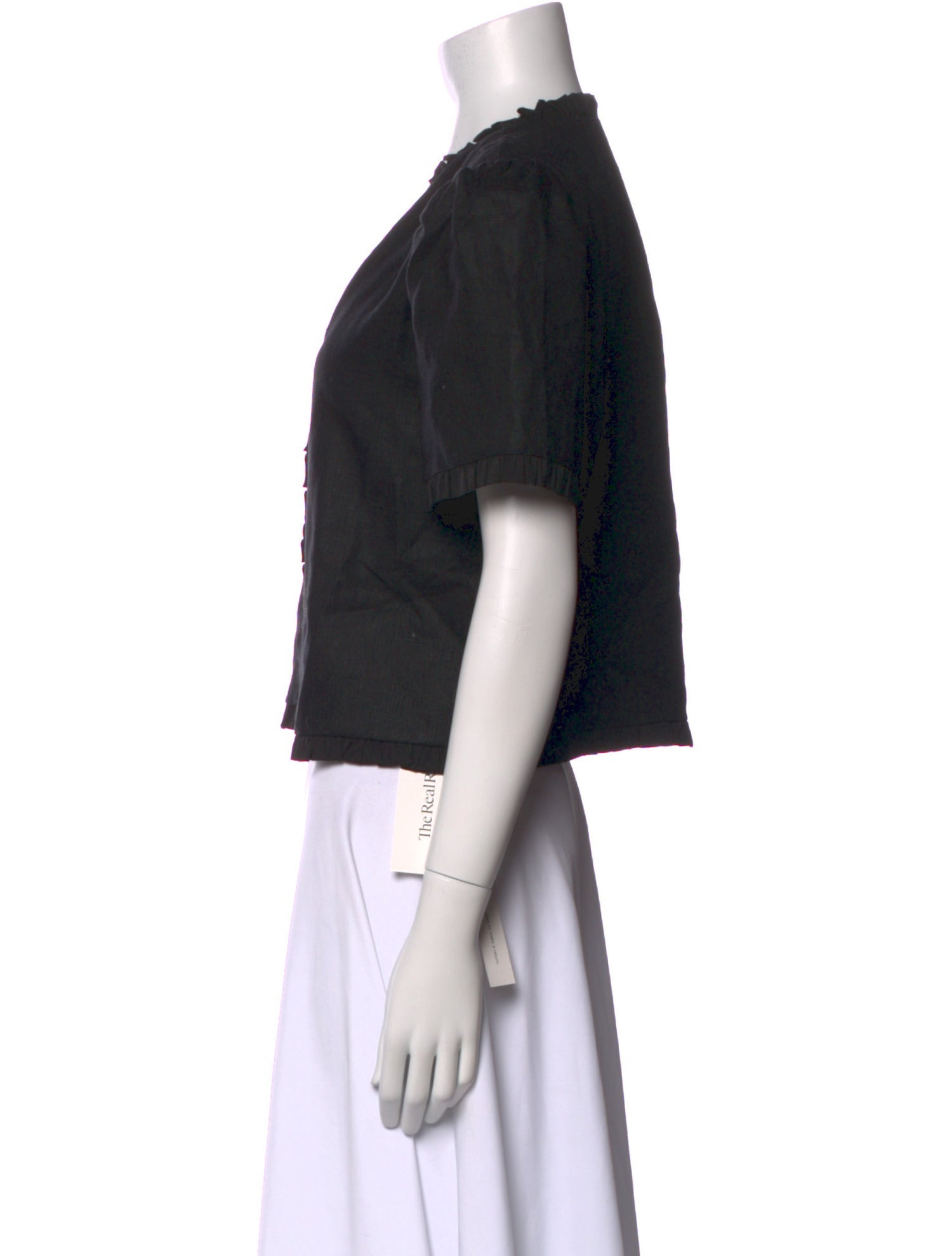 Reformation Linen V-Neck Crop Top