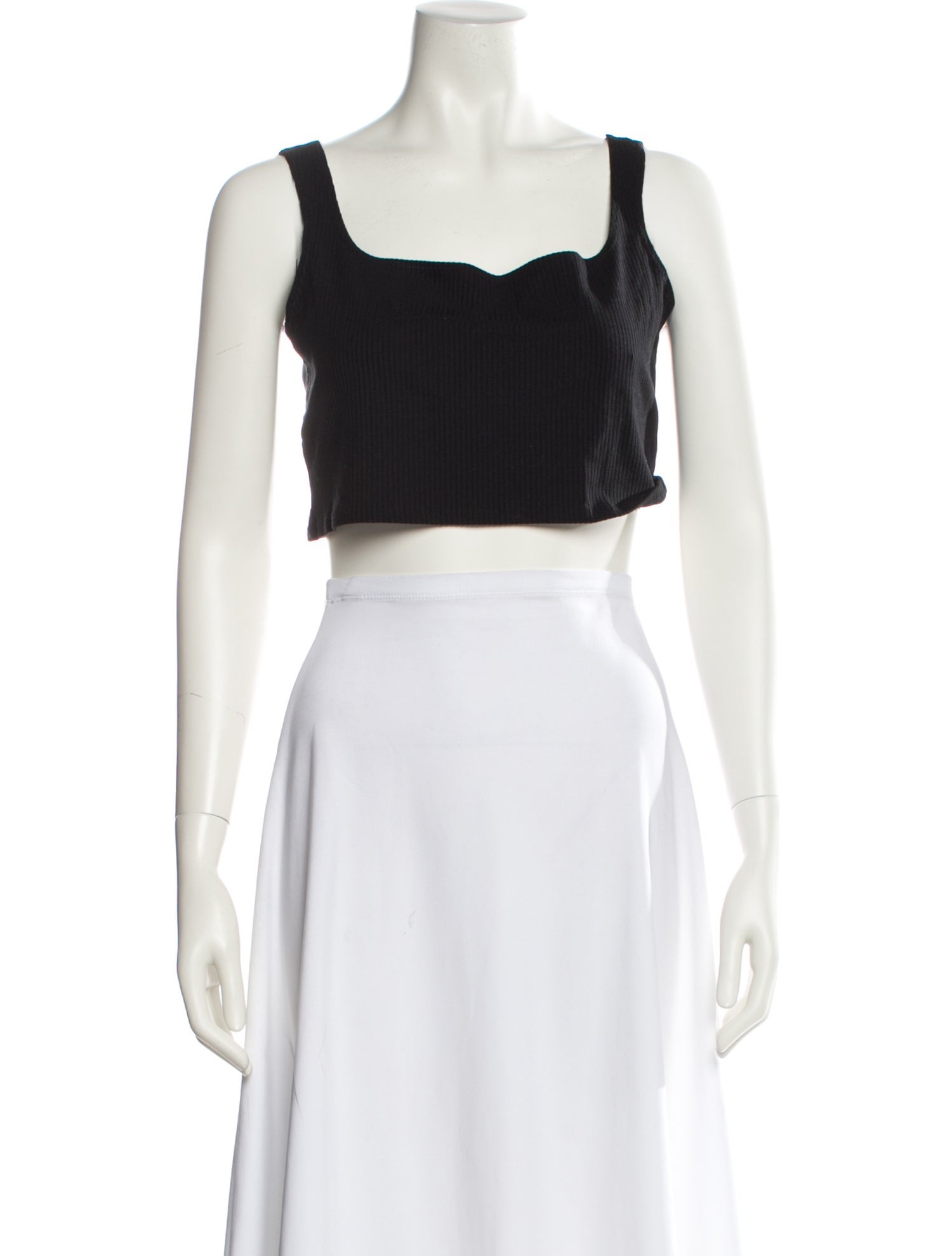 Reformation Square Neckline Sleeveless Crop Top