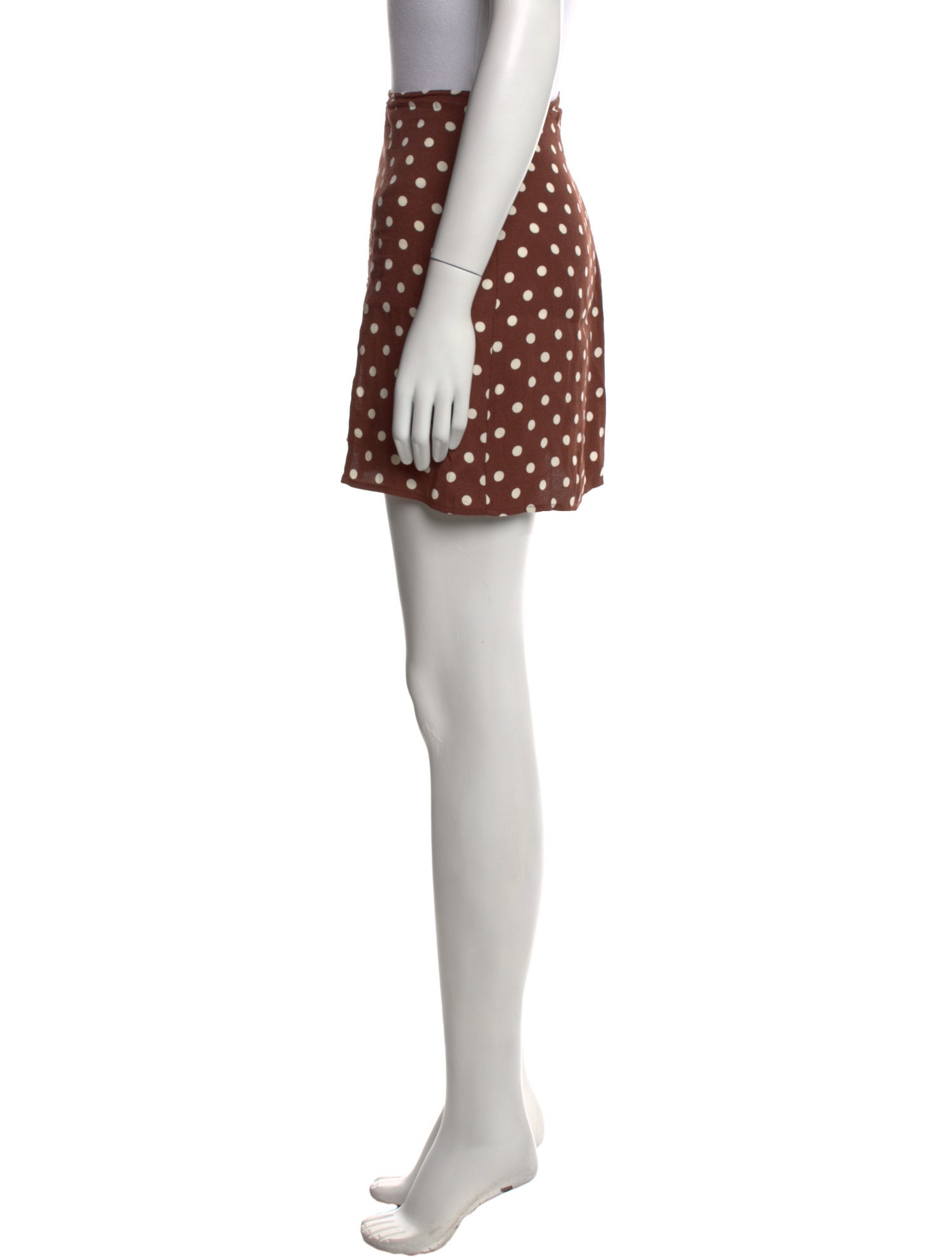 Reformation Polka Dot Print Mini Skirt