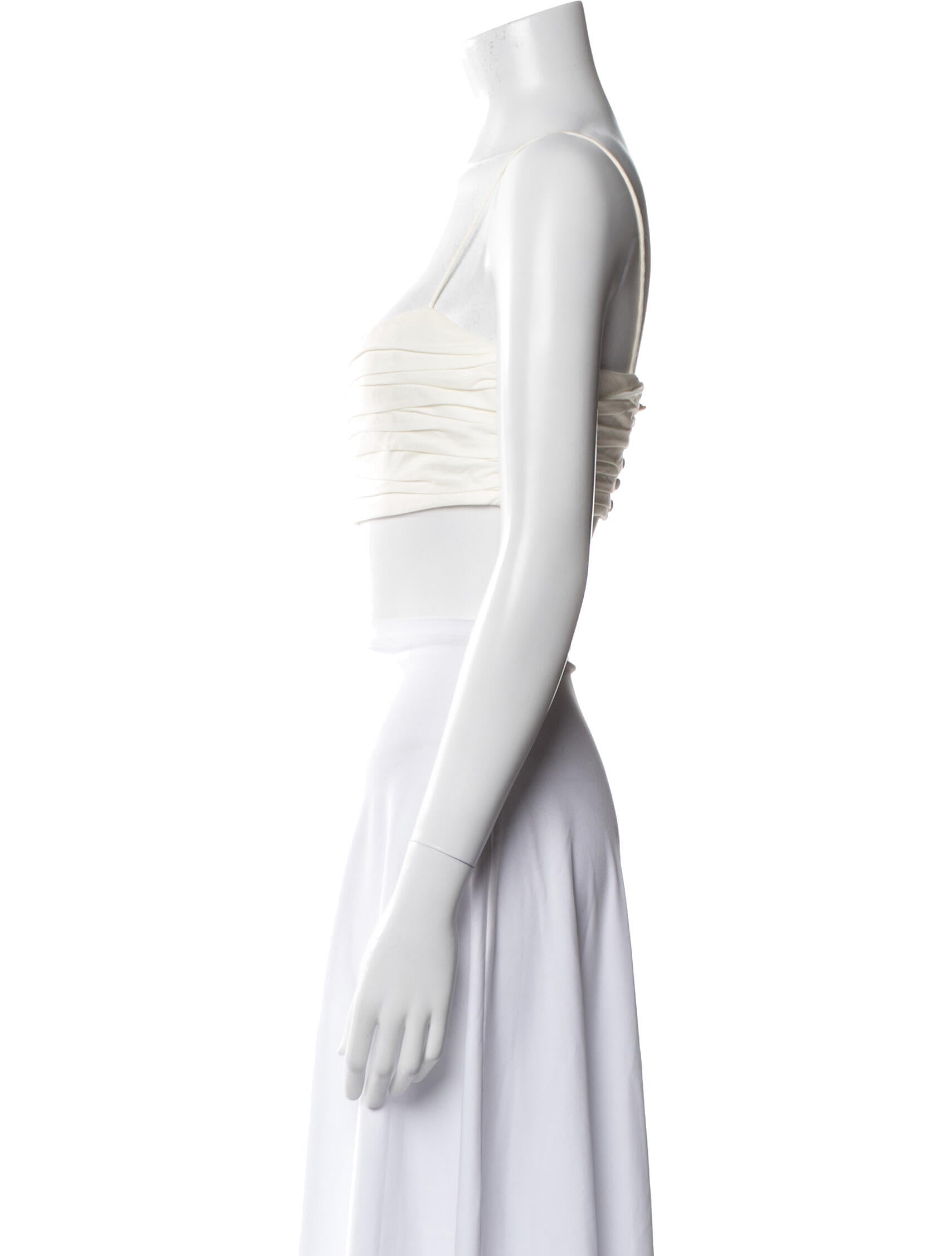 Reformation Square Neckline Sleeveless Crop Top