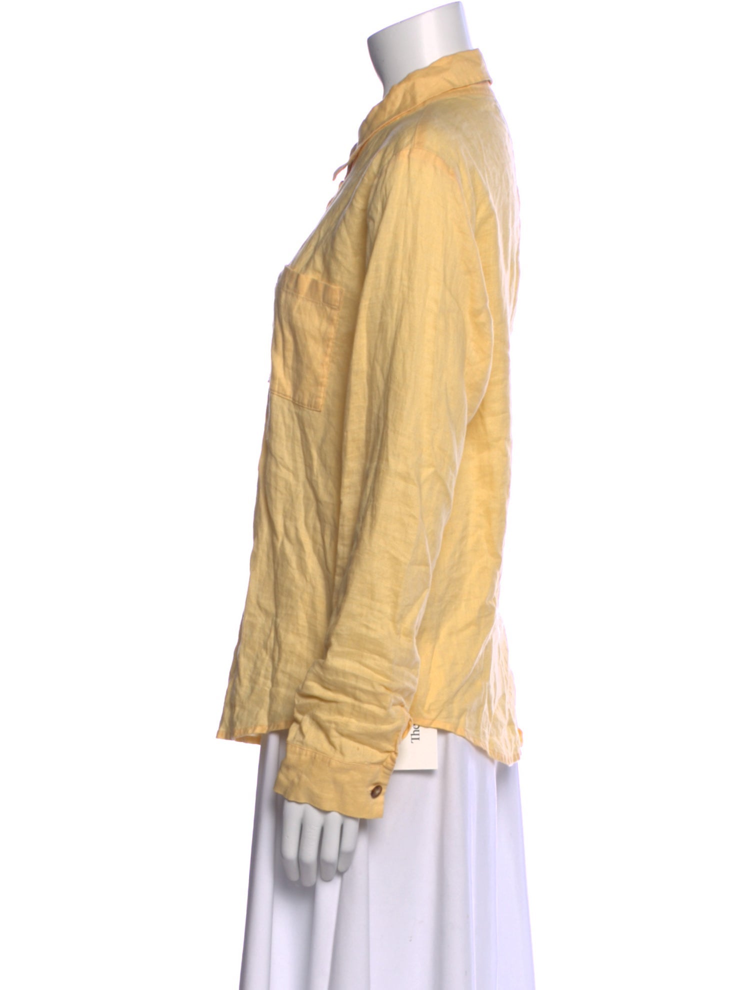 Reformation Linen Long Sleeve Button-Up Top