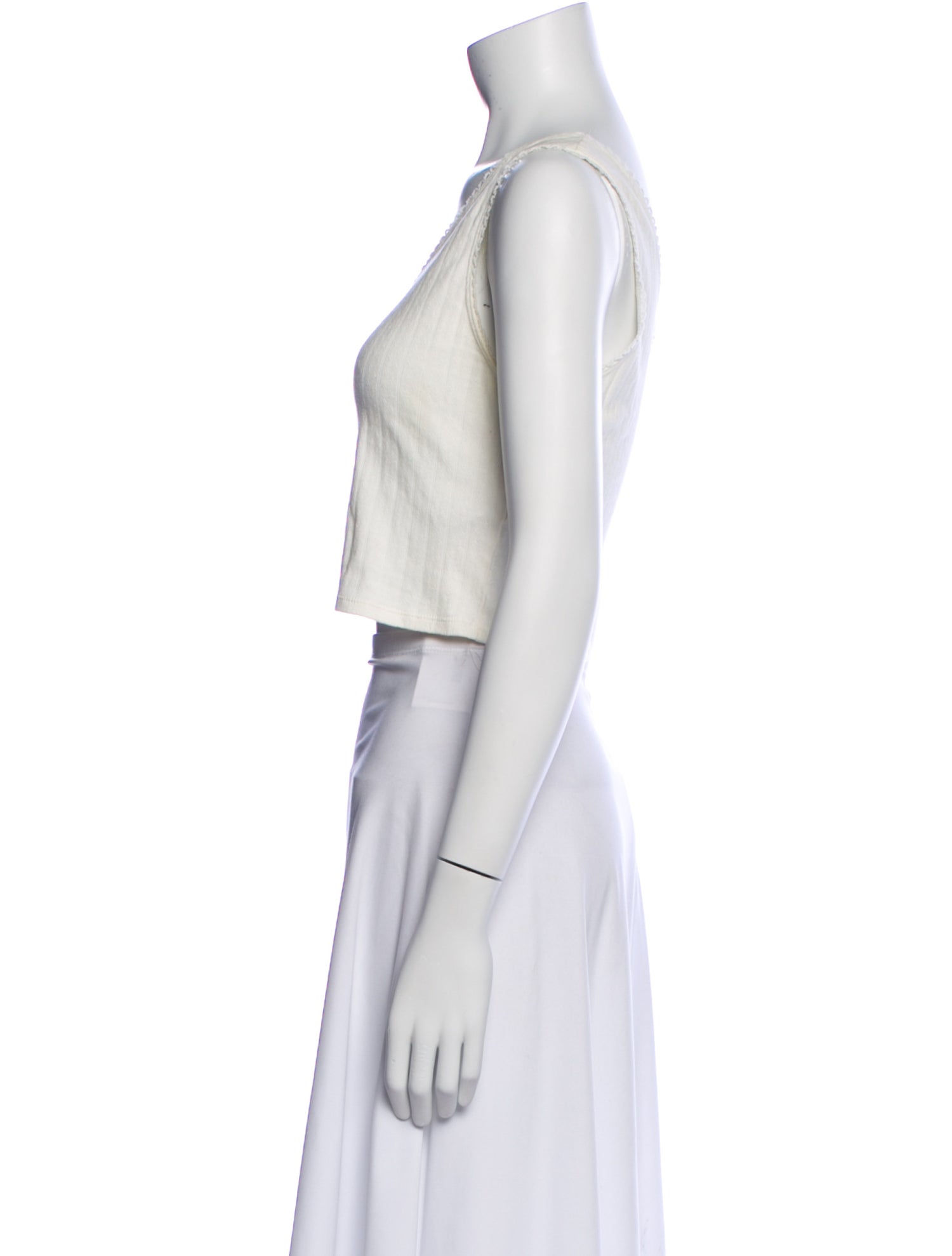 Reformation V-Neck Sleeveless Crop Top