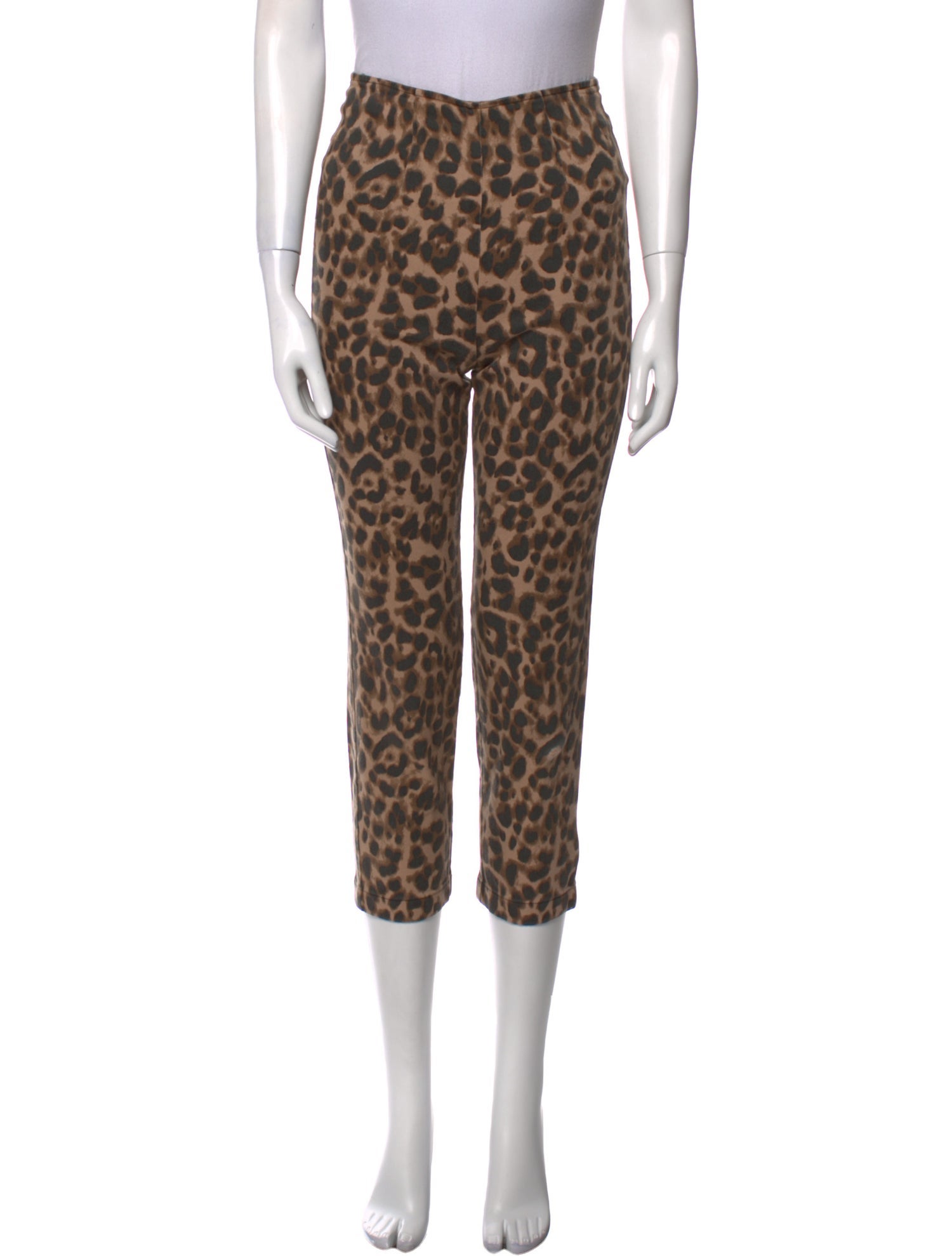 Reformation Animal Print Straight Leg Pants
